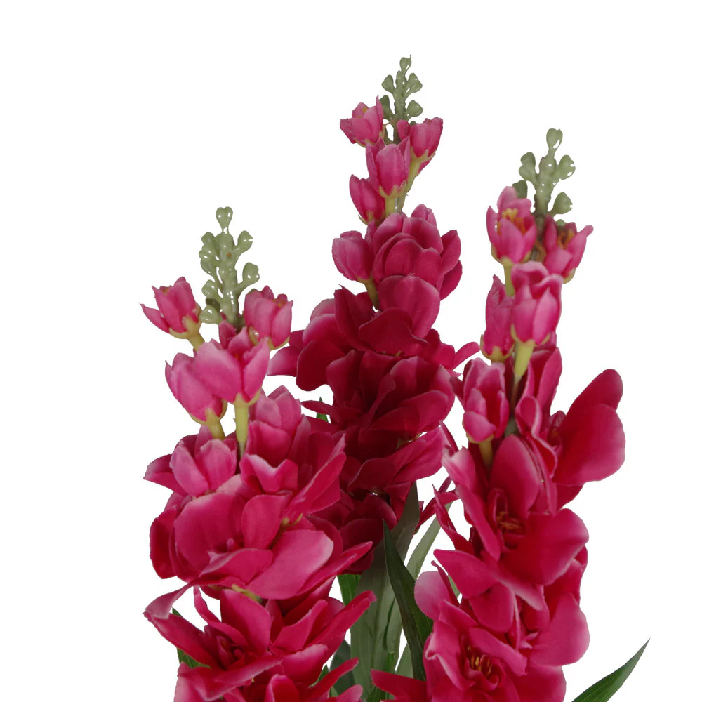 100cm Artificial Cymbidium Orchid Plant - Extra Large - Purple Flowers - Image 4