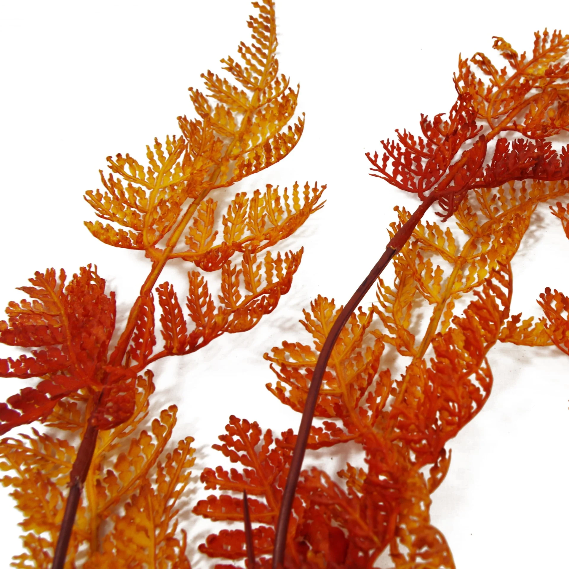 100cm Artificial Hanging Maidenhair Fern Plant Autumn Orange - Image 3