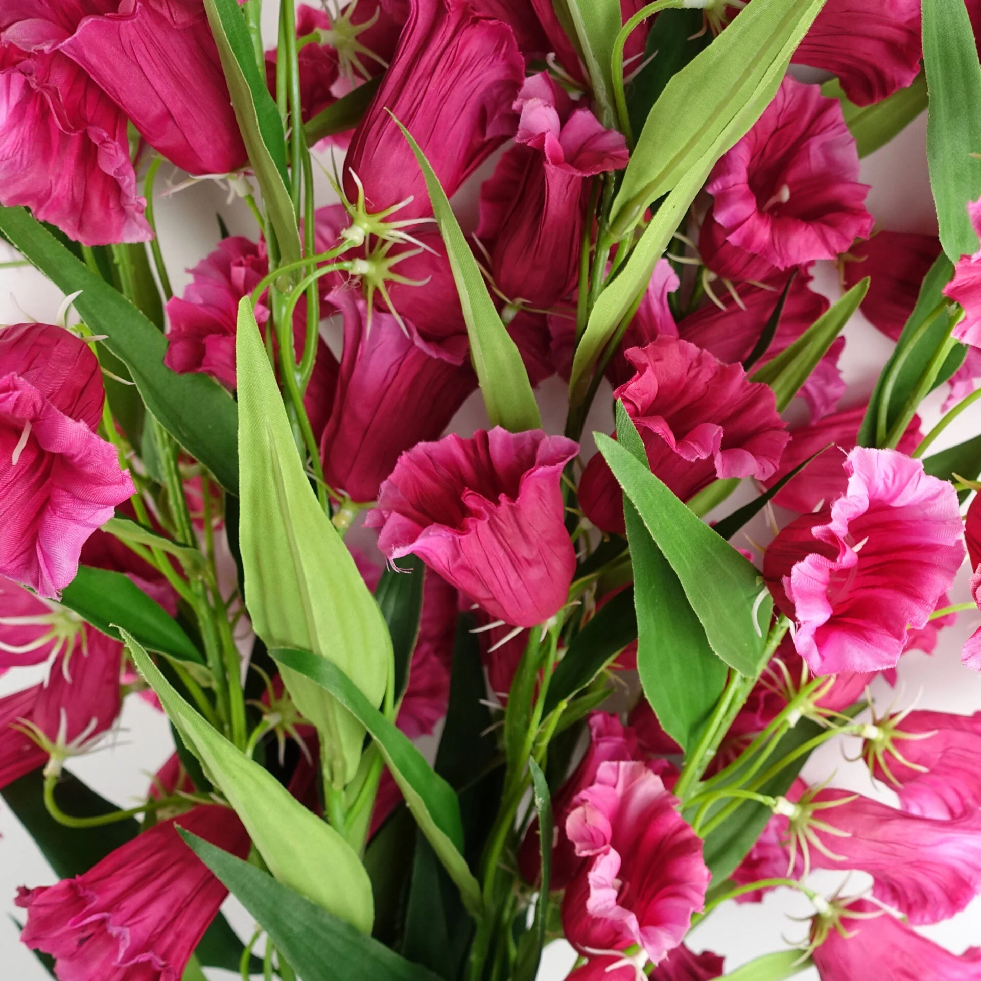 100cm Trumpet Artificial Flower Stem Fuchsia Pink - Image 3