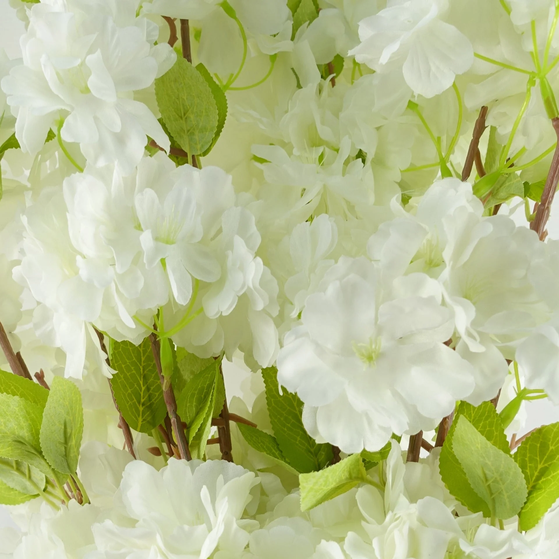 100cm White Artificial Blossom Stem - Image 2
