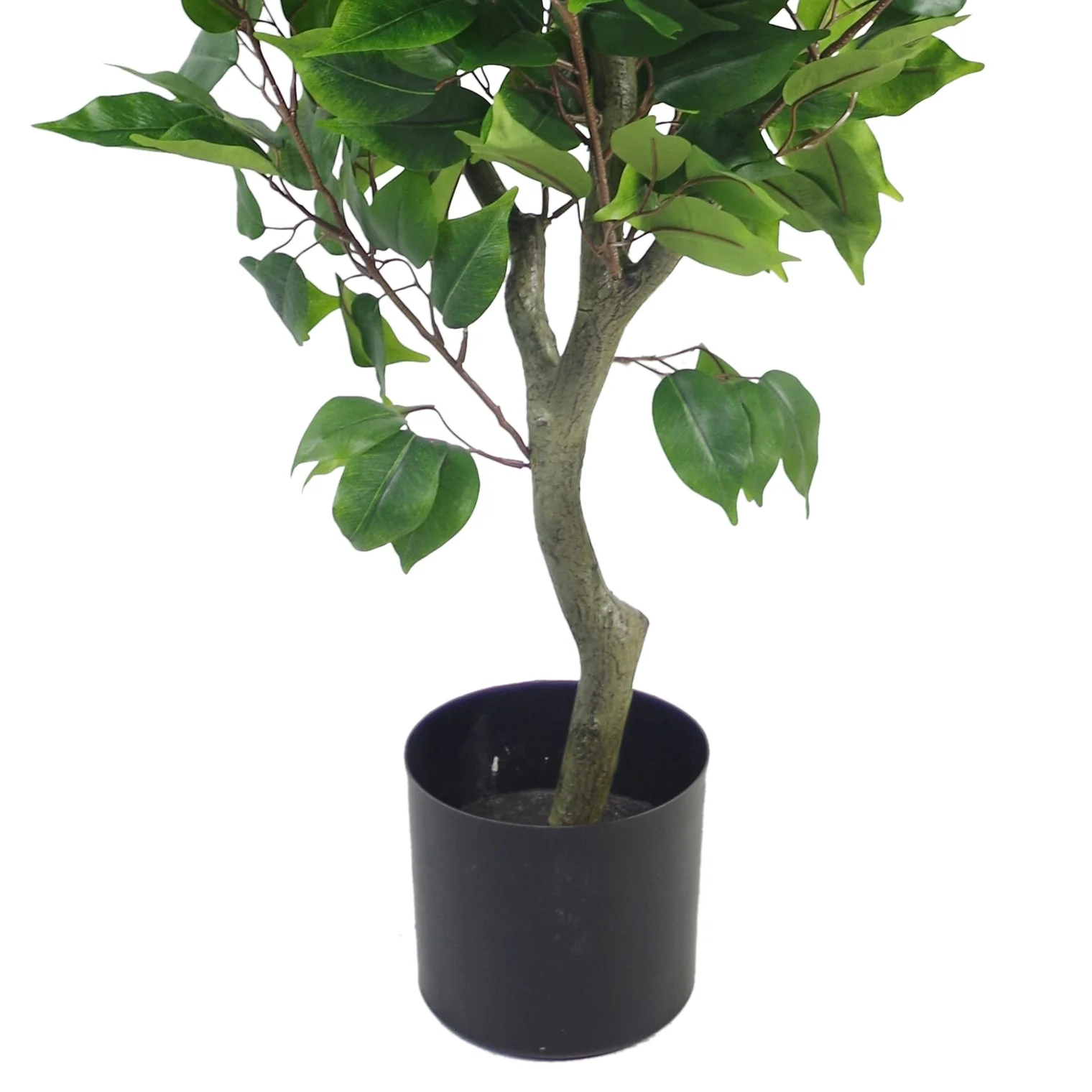110cm Artificial Evergreen Ficus Tree Multicolour Planter - Image 3