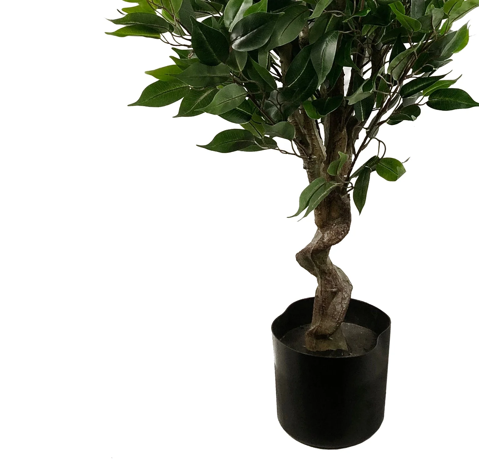 110cm Artificial Evergreen Twist Ficus Tree - Image 3