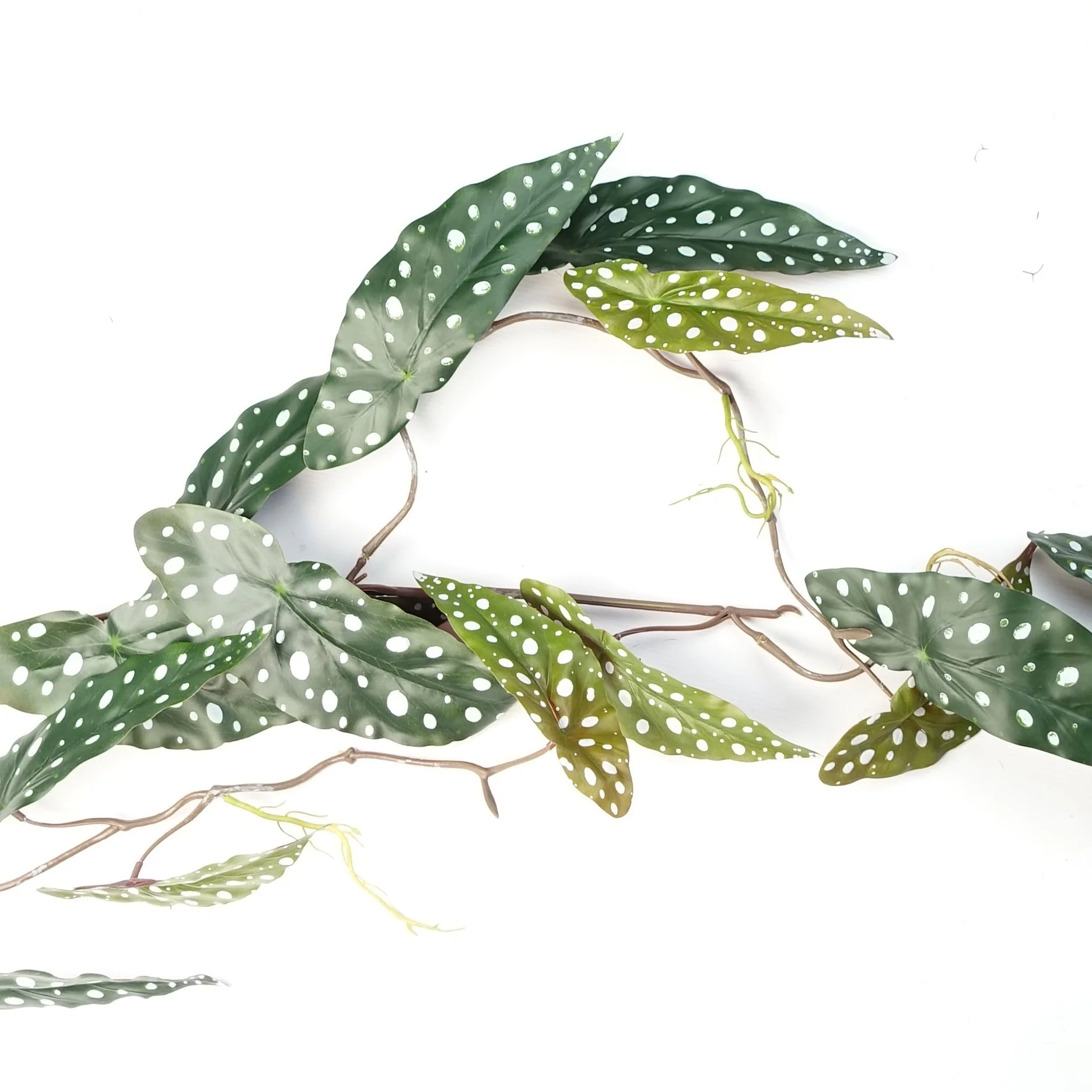 110cm Artificial Hanging Trailing Begonia Maculata Spotted Plant - Image 3