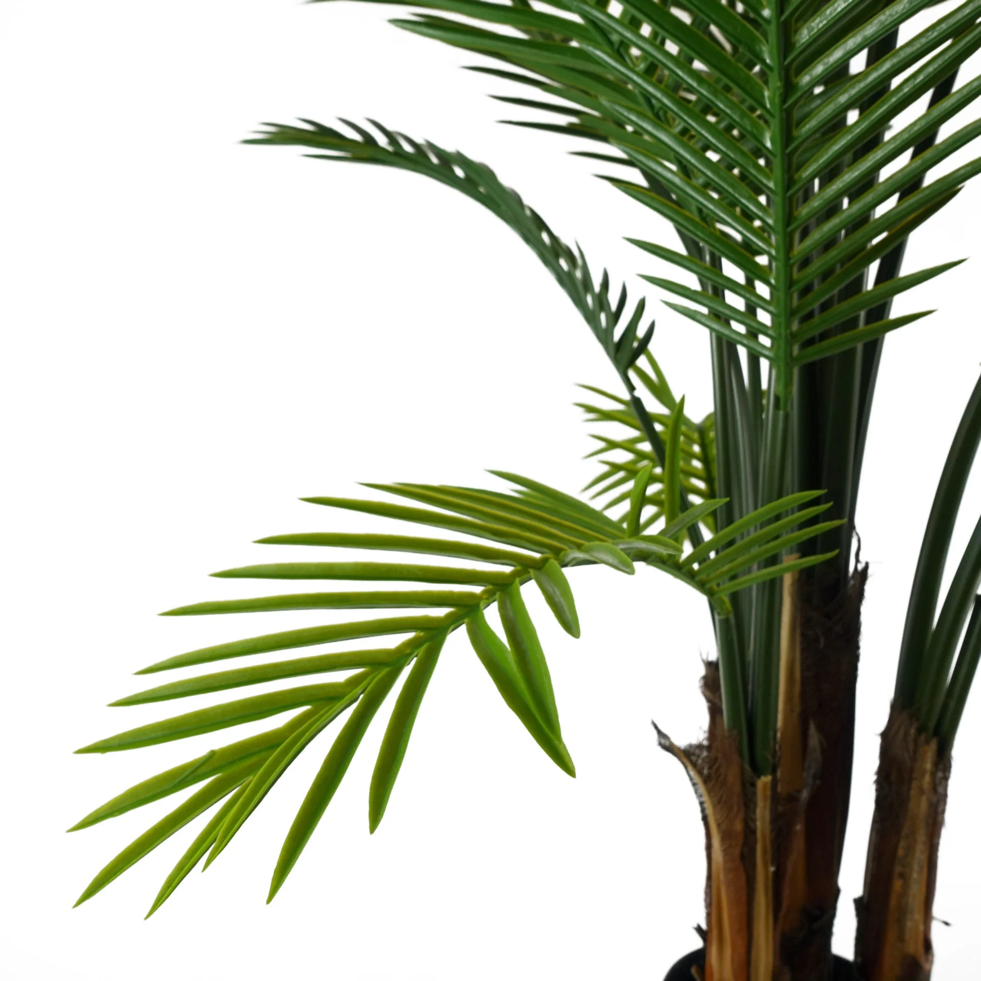 125cm UV Resistant Raphis Palm Tree with Natural Trunk - Image 4