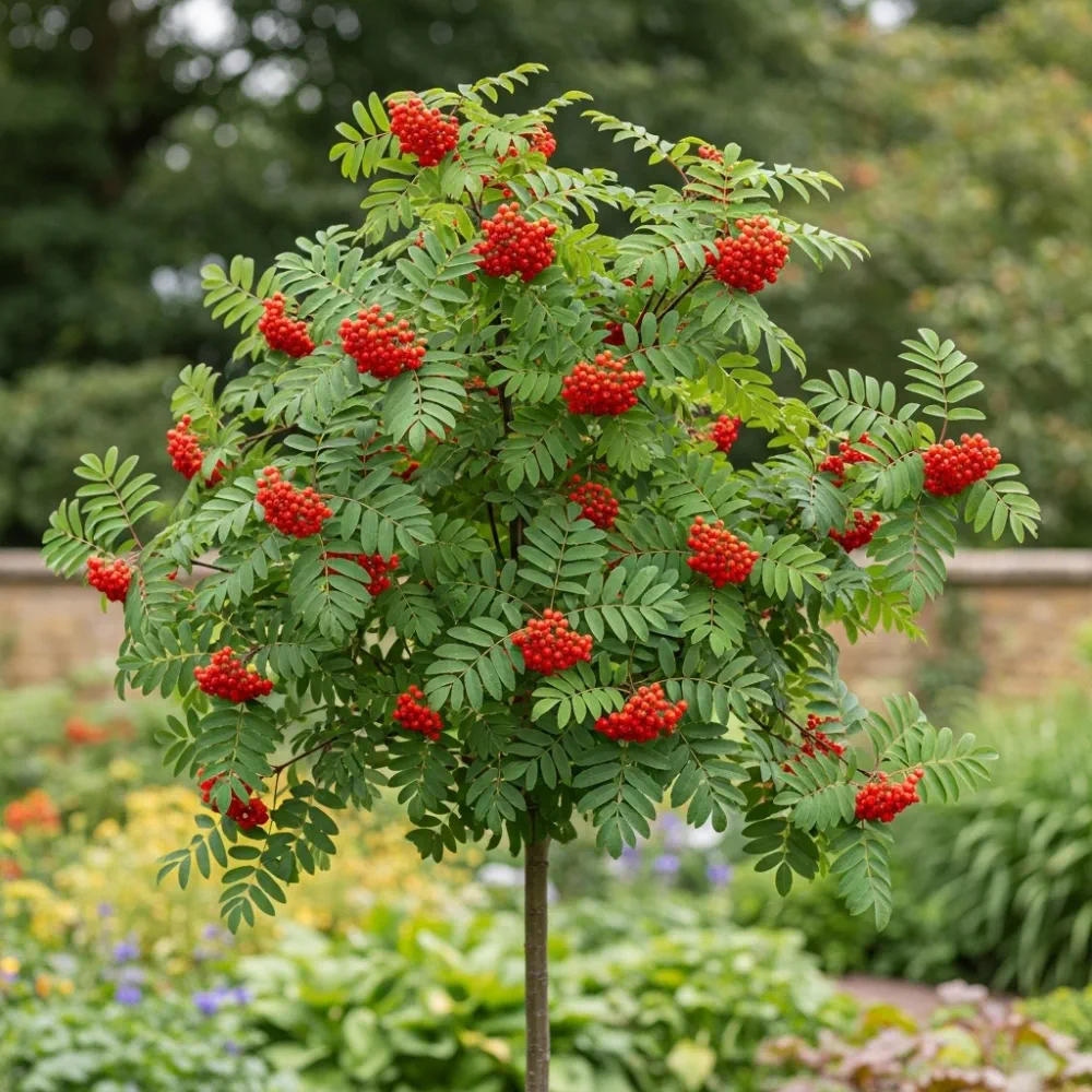 14ft Standard Mountain Ash Tree | Mature Bare Root Sorbus Aucuparia | 8/10cm Girth