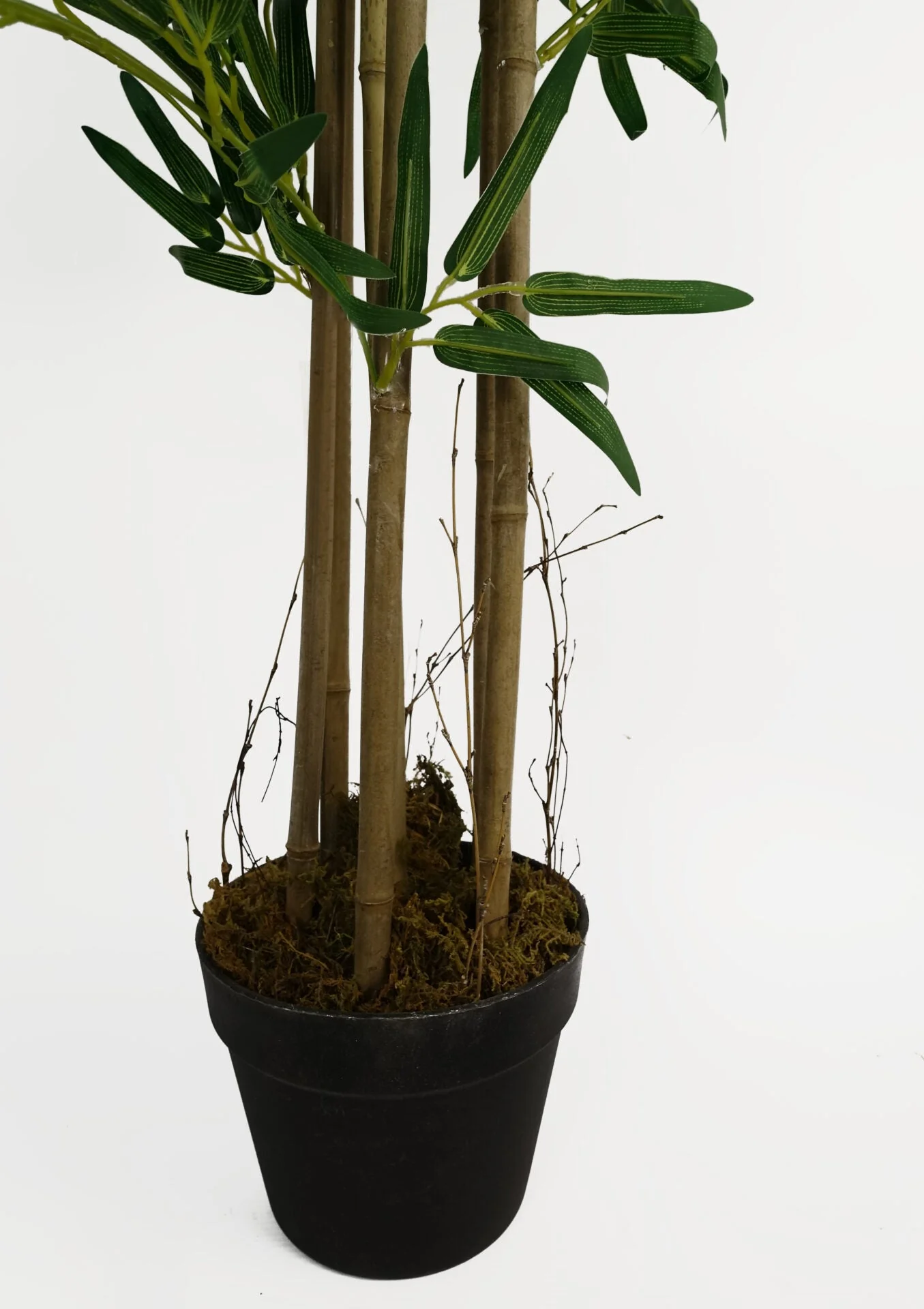 150cm (5ft) Artificial Bamboo Plants Trees - Natural Green - Image 3