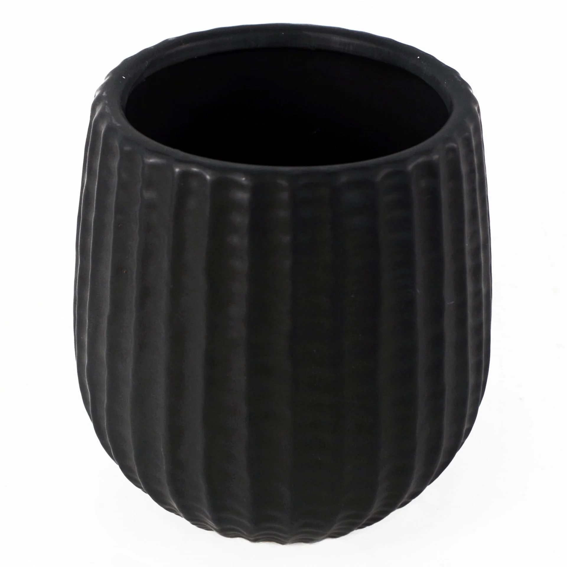 16cm Black Ceramic Planter - Image 3