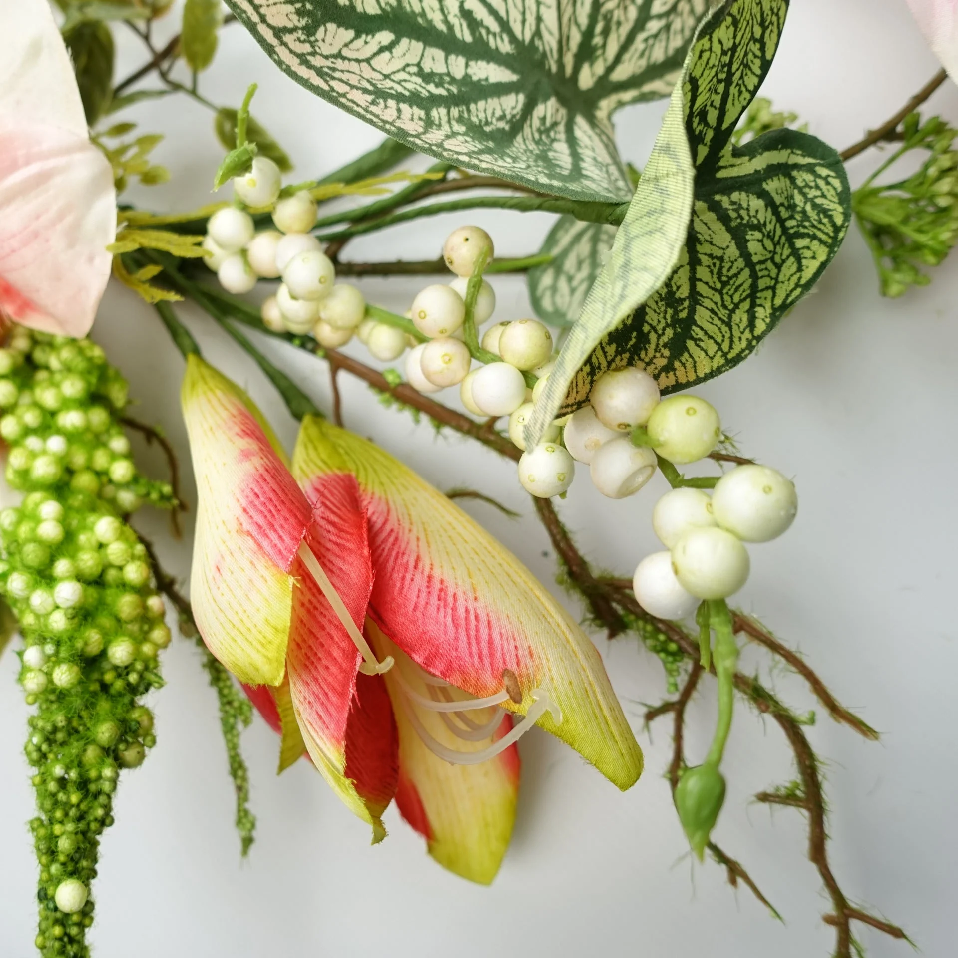 180cm Artificial Hanging Trailing Pink Lily Plant Garland - Image 3
