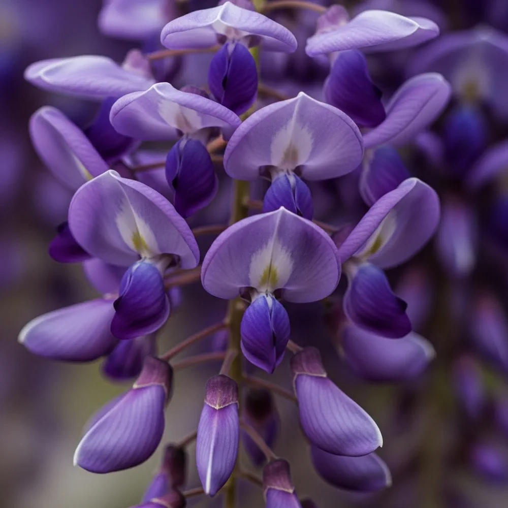 2 Japanese Wisteria | Wisteria floribunda 'Black Dragon' | 2L Pots - Image 2