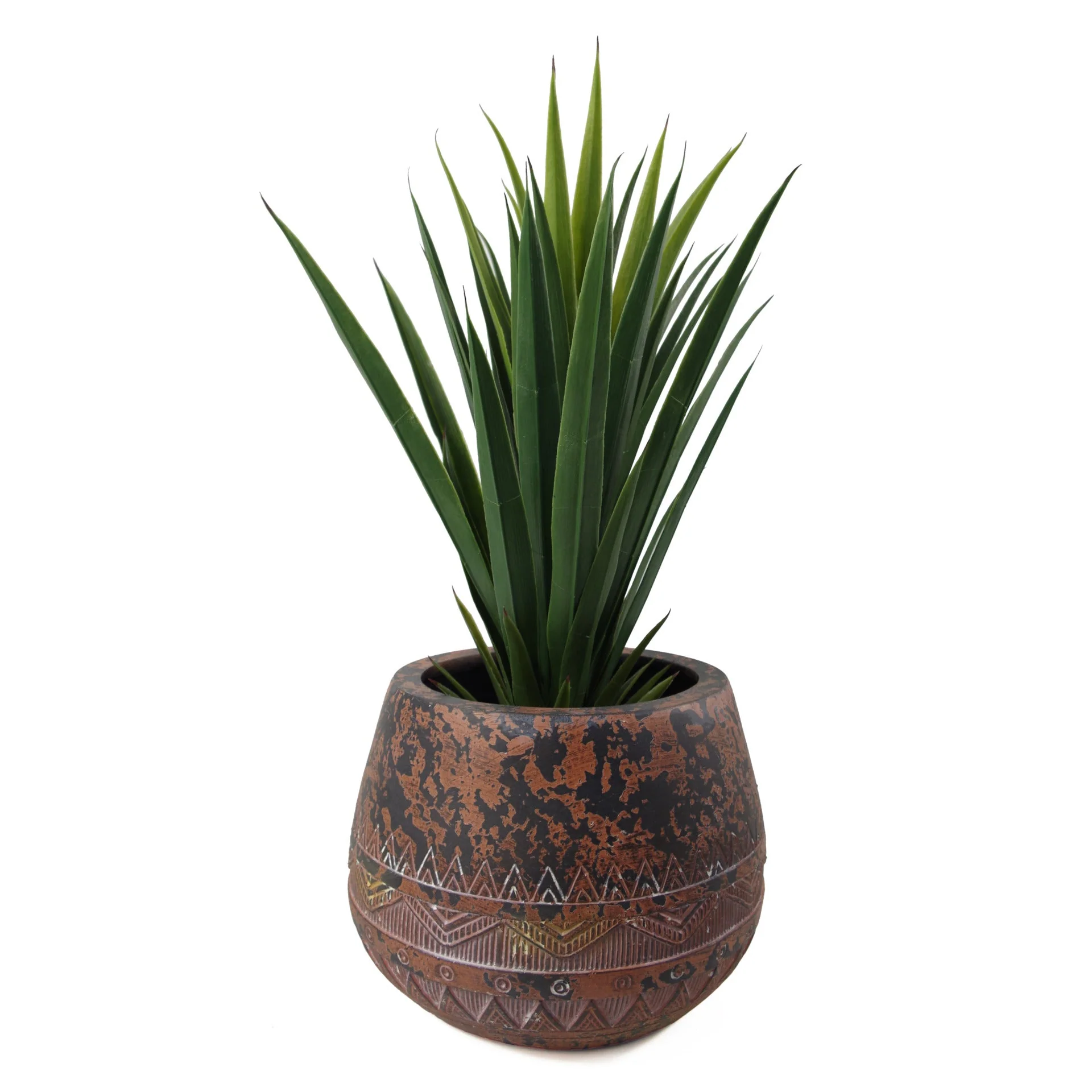 24cm x 30cm Large Zaturn Planter Brown / Black - Image 2