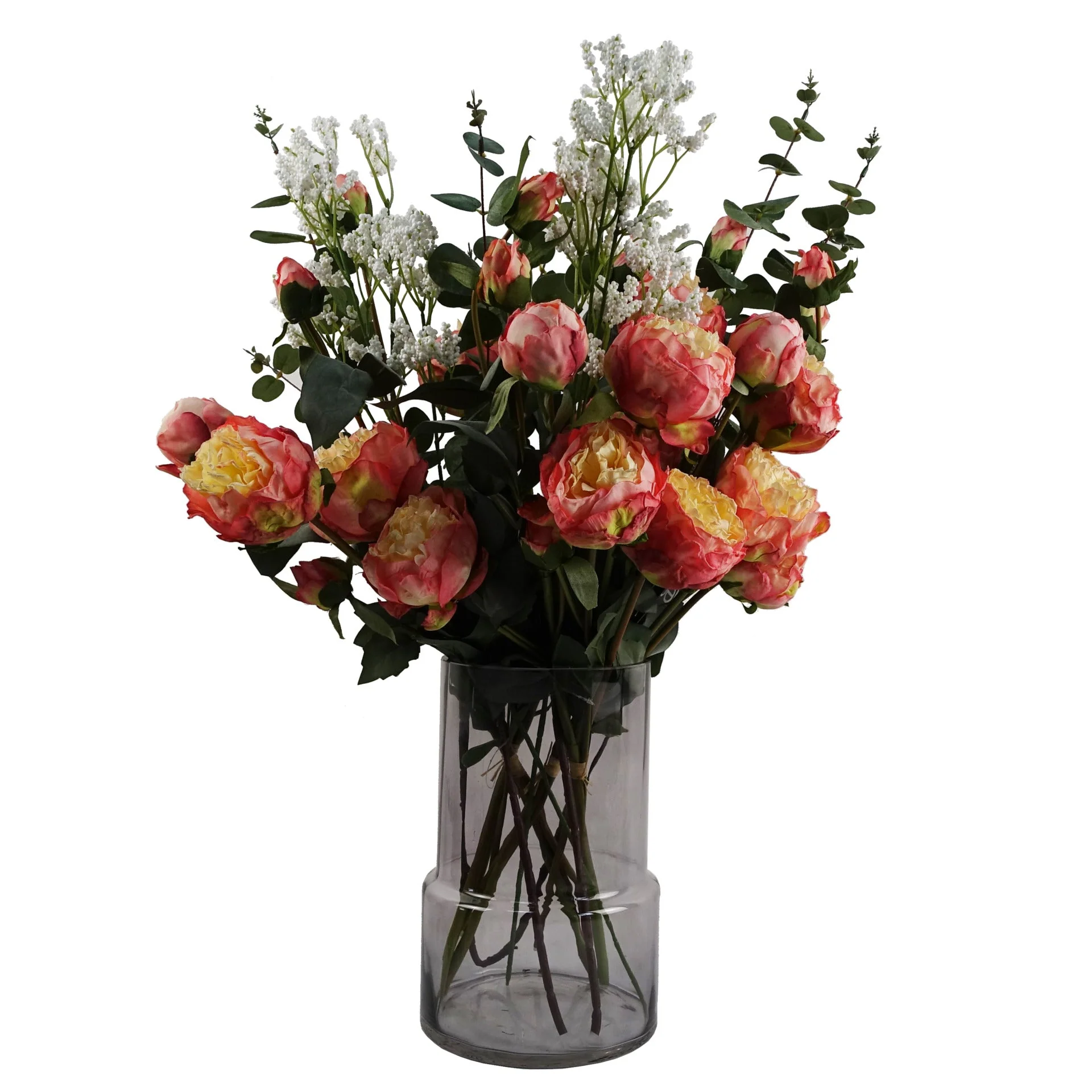 26cm Grey Smoke Glass Vase - Image 2
