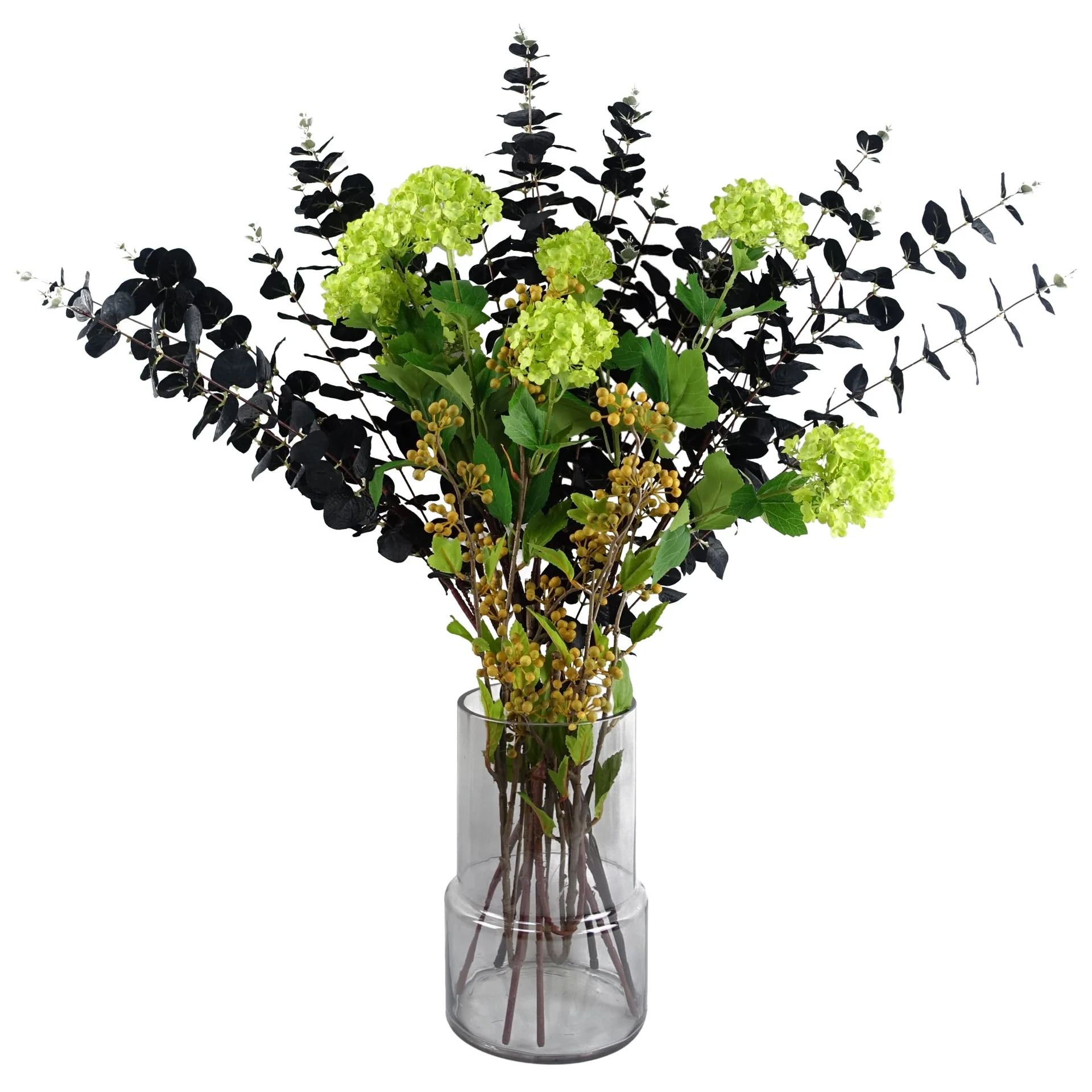 26cm Grey Smoke Glass Vase - Image 4