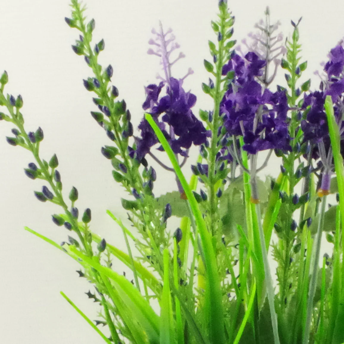30cm Artificial Lavender Grass Plant with Stoneware Planter - Image 2