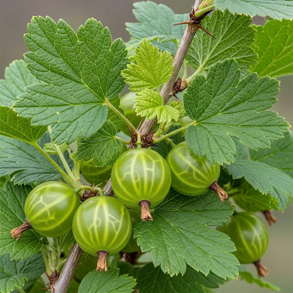 30cm 'Hinnonmaki Green Gooseberry Bush | 3L Pot - Image 3