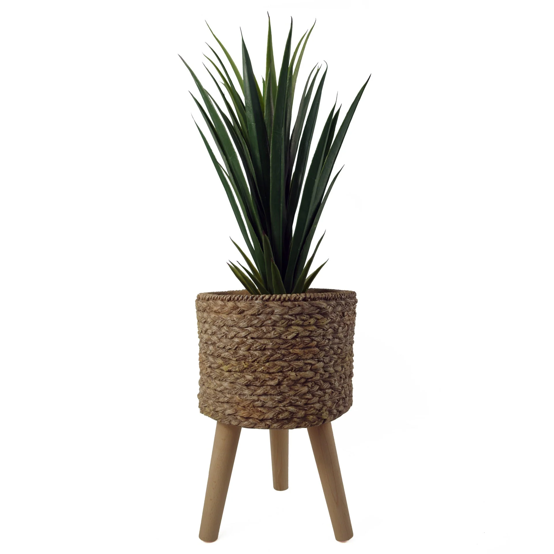 39cm x 26cm Woven Effect Composite Large Planter - Image 2