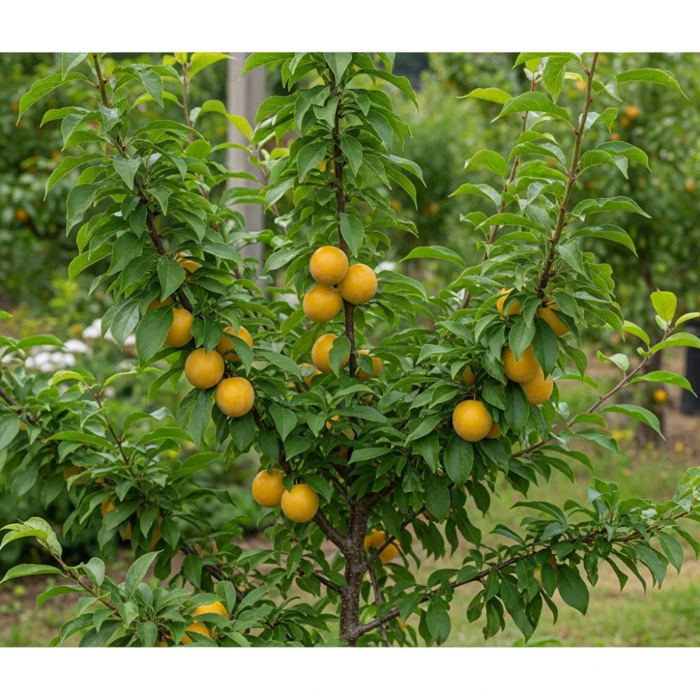 3ft 'Oullins Golden Gage' Plum Tree | 3L Pot - Image 2