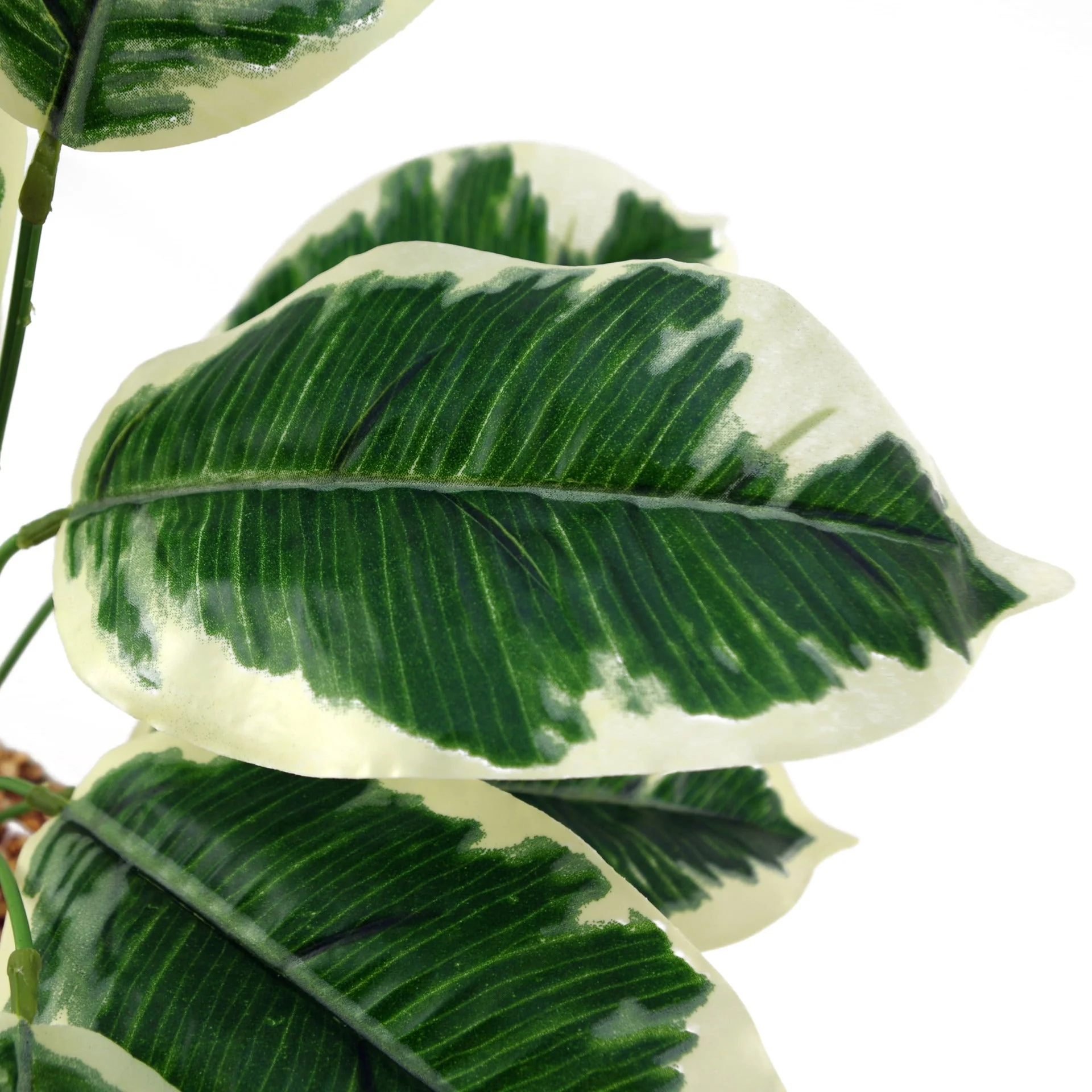 40cm Artificial Pothos Variegated Plant with Planter - Image 2