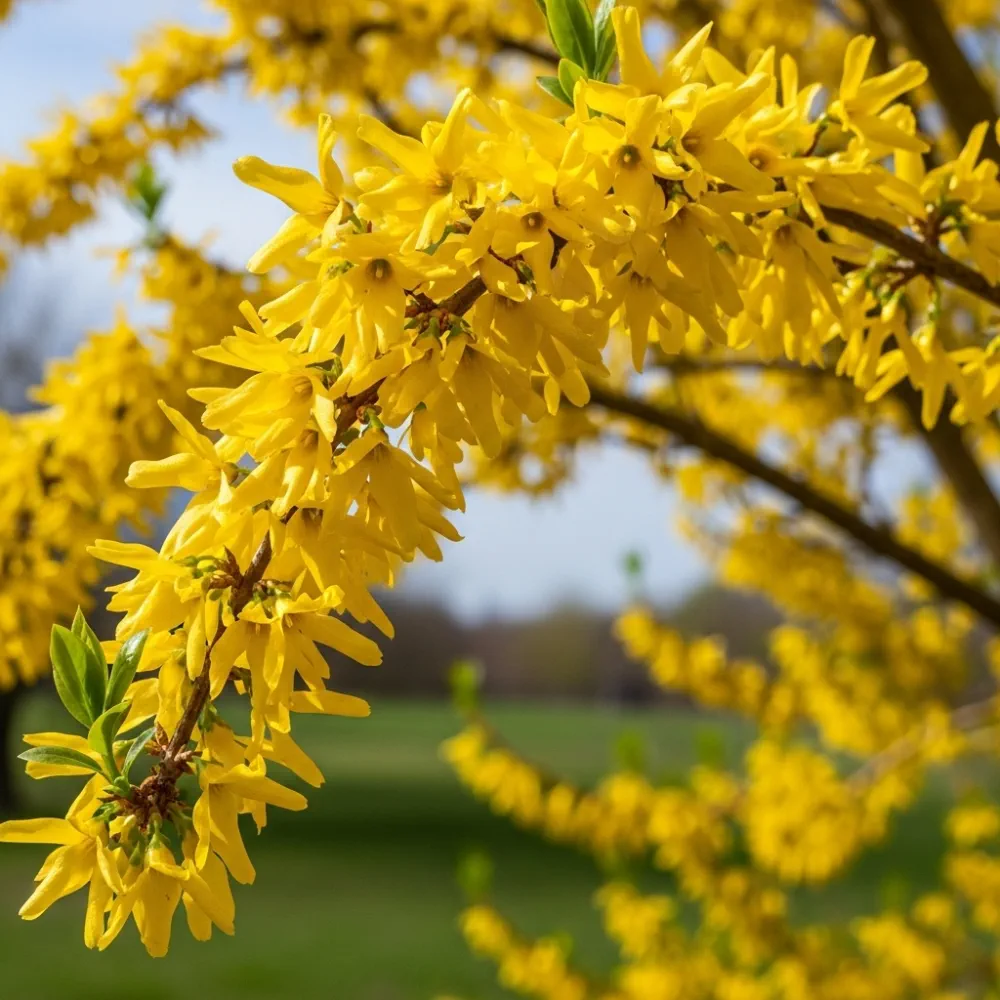 4ft Golden Bells Tree | Forsythia intermedia 'Spectabilis' | 10L Pot | 2 Years Old - Image 2