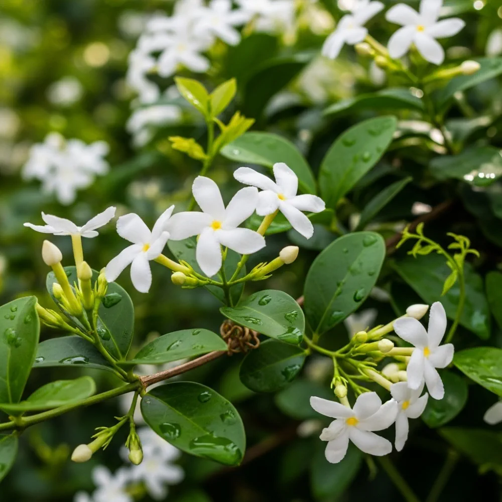 4ft Star Jasmine | Trachelospermum jasminoides | Pyramid Trained | 3L Pot - Image 2