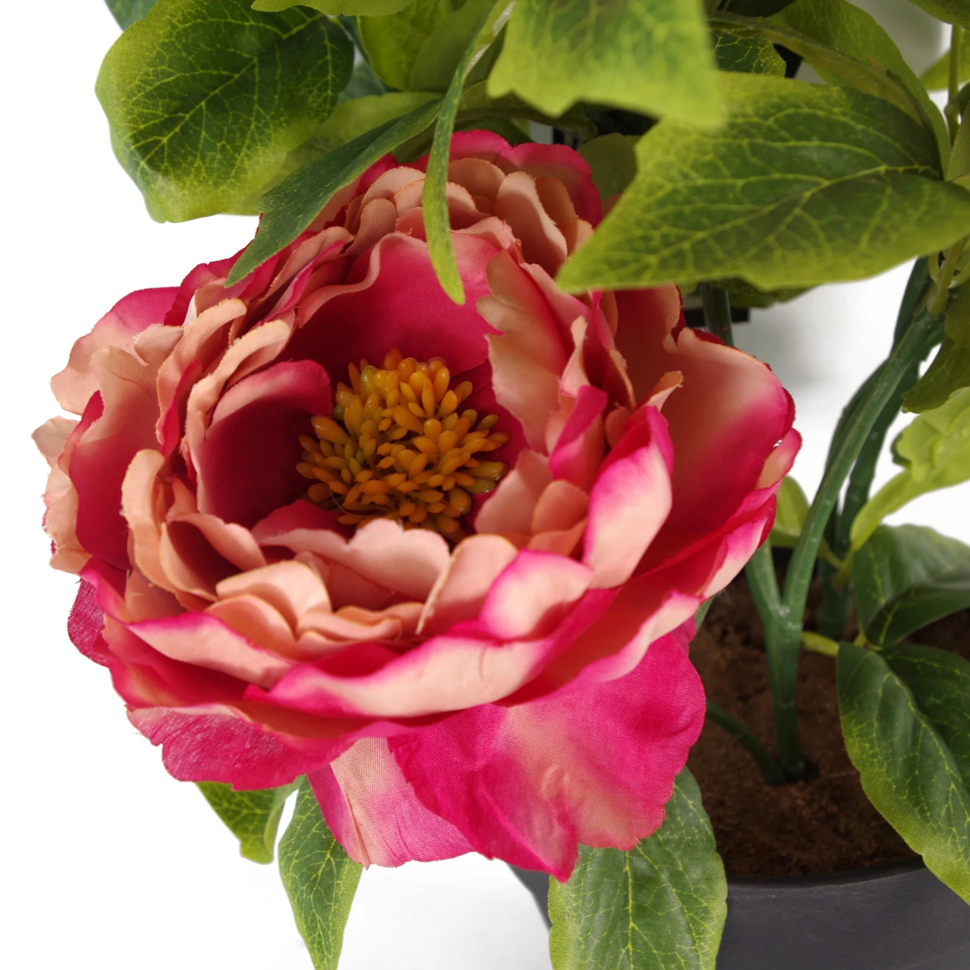 52cm Artificial Peony Plant Pink - Image 2