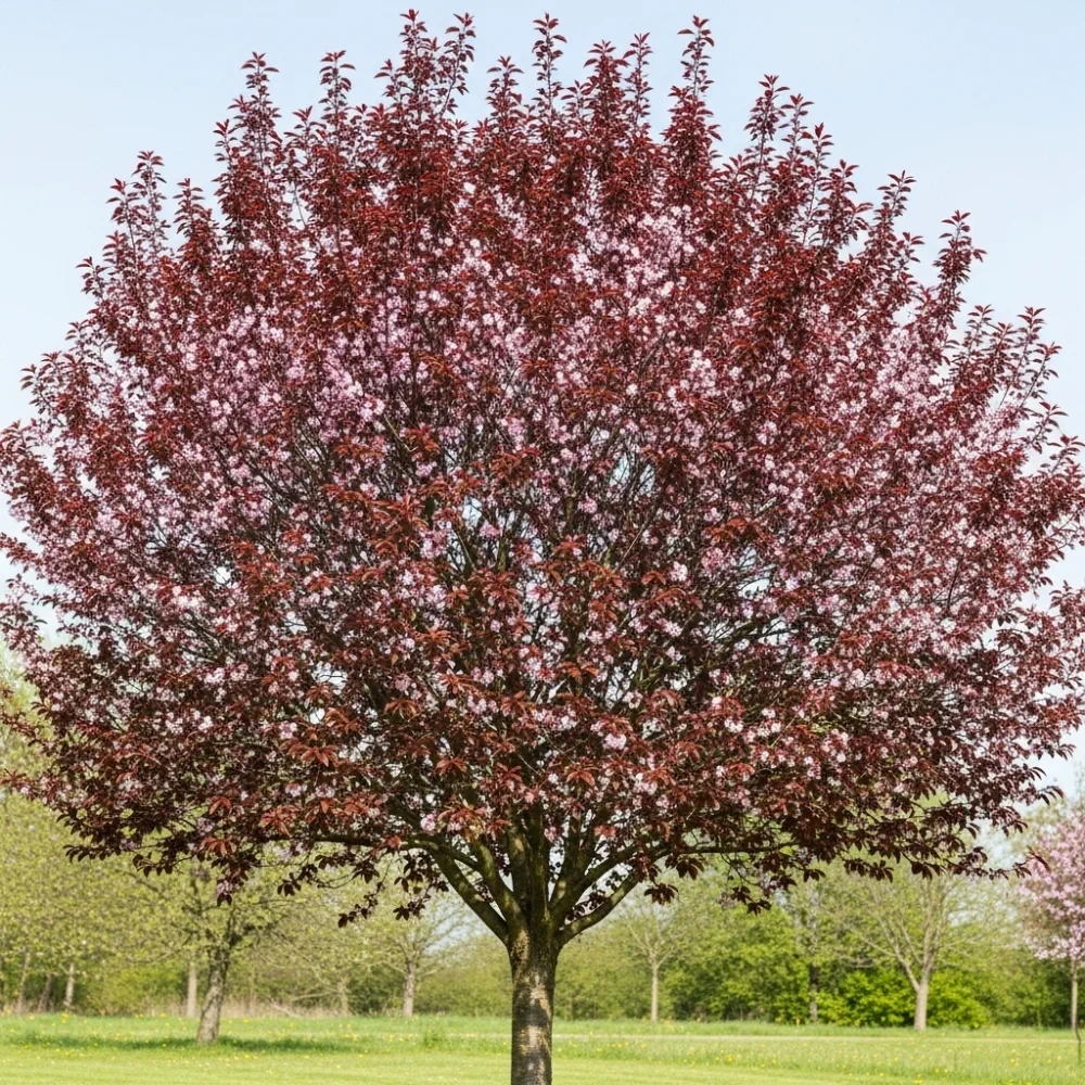 5ft Black Cherry Plum Tree | Prunus cerasifera 'Nigra' | 9L Pot | 2 Years Old