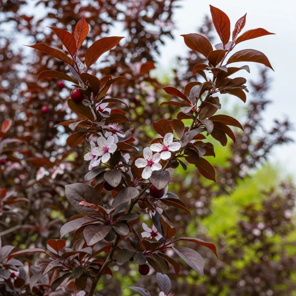 5ft Black Cherry Plum Tree | Prunus cerasifera 'Nigra' | 9L Pot | 2 Years Old - Image 2