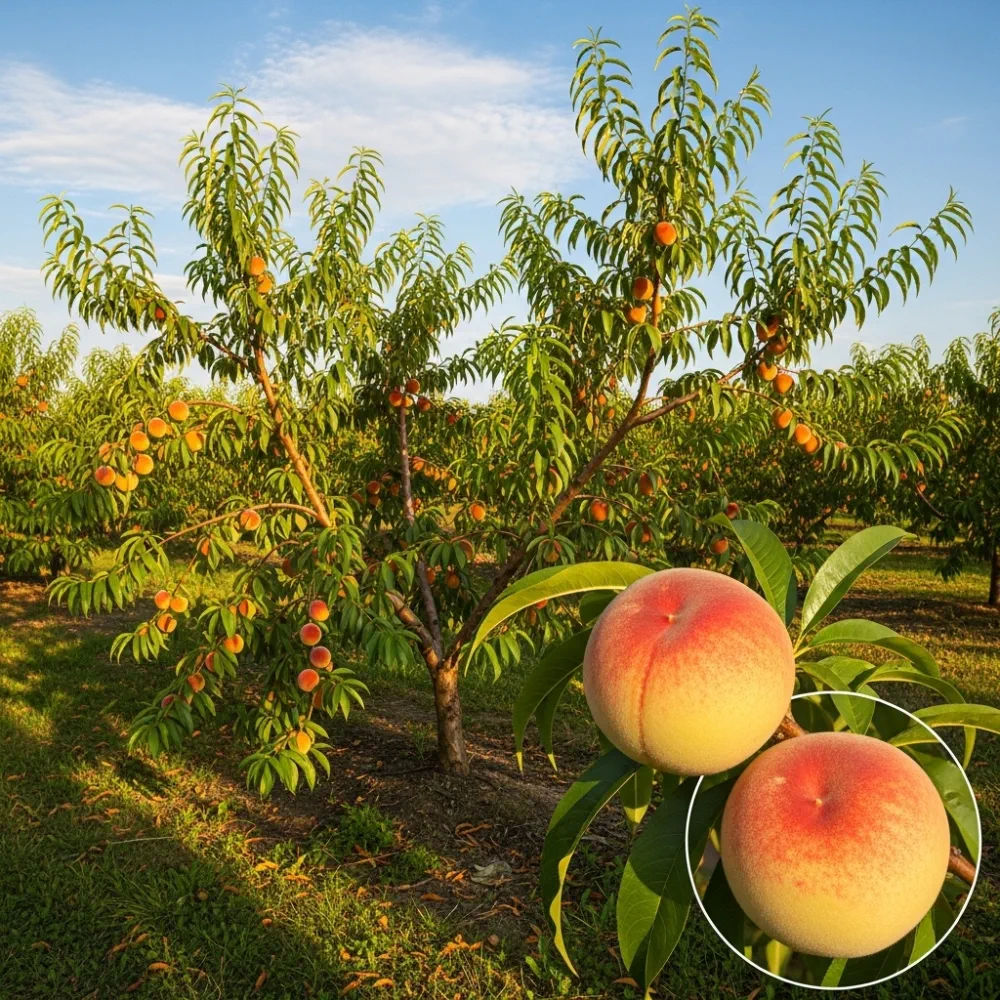 5ft 'Peregrine' Peach Tree | 9L Pot | 2 Years Old - Image 3