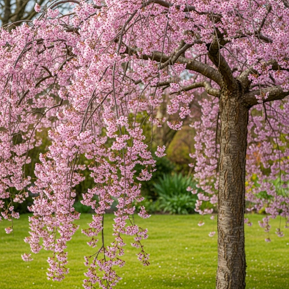 5ft Pink Weeping Winter Flowering Cherry Tree | Prunus subhirtella 'Pendula Rosea' | 9L Pot | 2 Years Old - Image 3