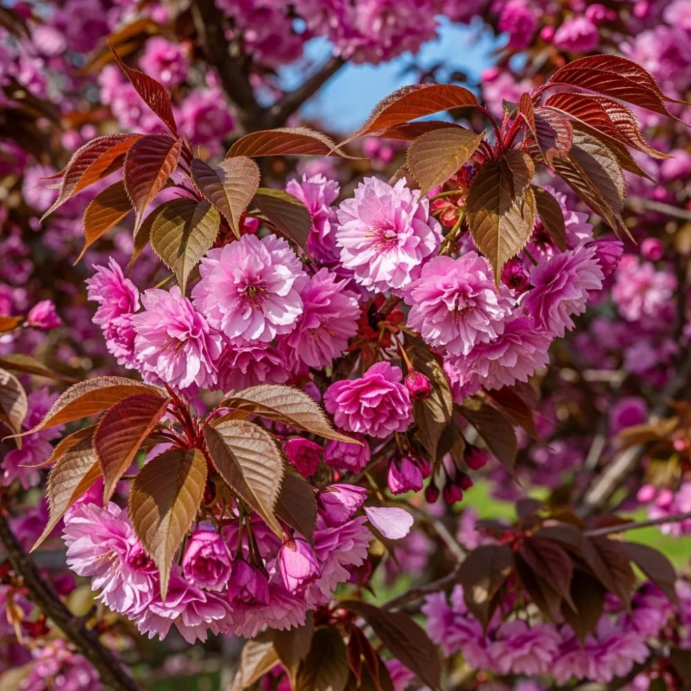 5ft Purple Leaf Cherry Blossom Tree | Prunus serrulata 'Royal Burgundy' | 9L Pot | 2 Years Old - Image 3