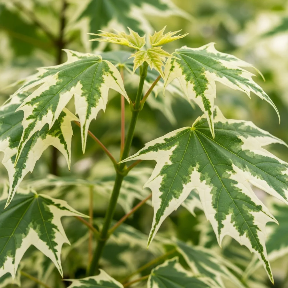 5ft Variegated Norway Maple Tree | Acer platanoides 'Drummondii' | 9L Pot | 2 Years Old - Image 3