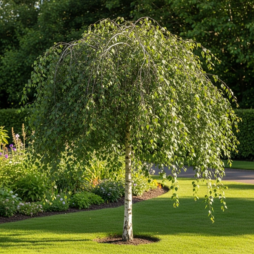 5ft Young's Weeping Birch Tree | Betula Pendula 'Youngii' | 5L Pot | 2 Years Old - Image 3
