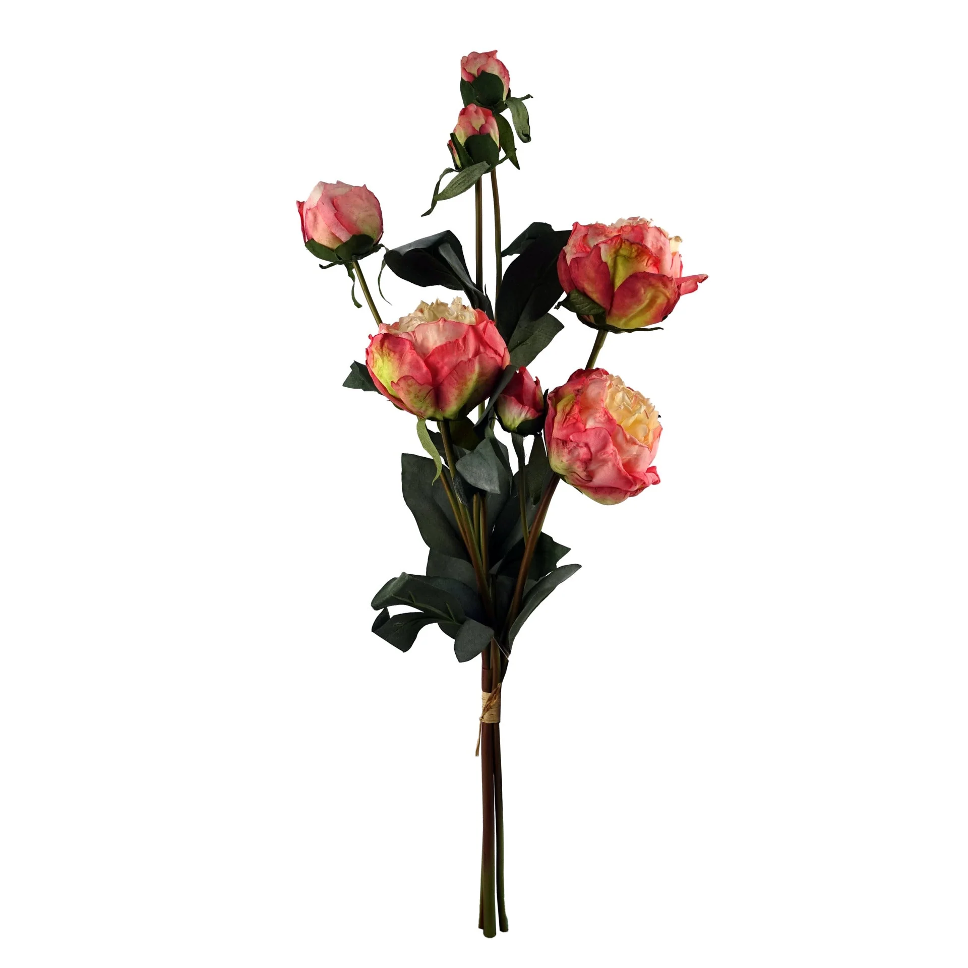 6 x 55cm Pink Peony Artificial Flower Stems - Image 4