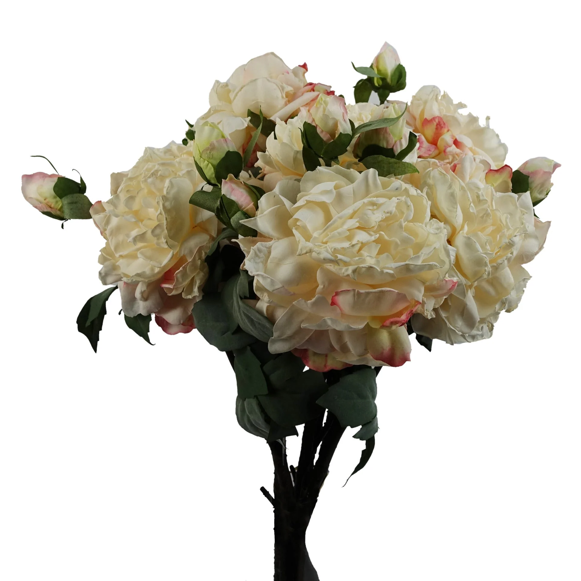 6 x 60cm Peony Artificial Flower Cream - Image 2