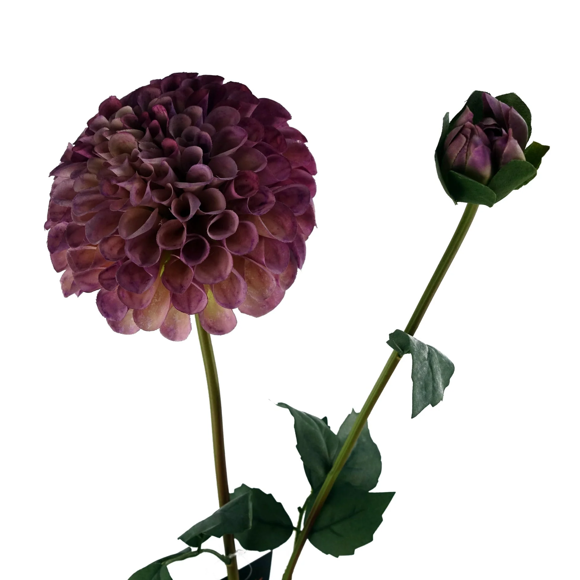 6 x 75cm Dhalia PomPom Artificial Flowers Pink - Image 3