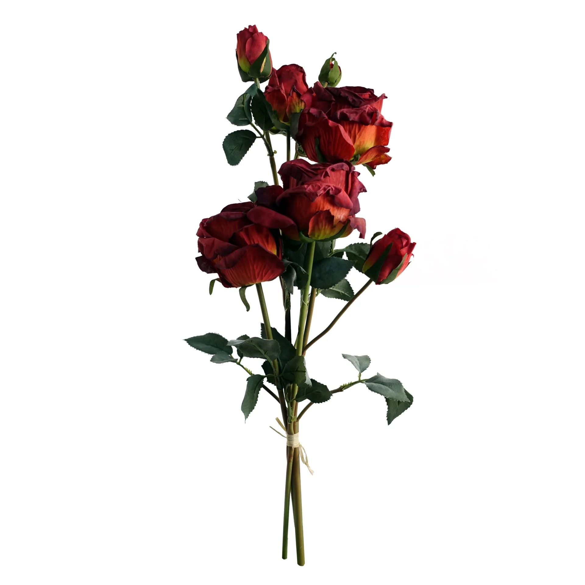 60cm Red Rose Artificial Flowers Spray - Image 2