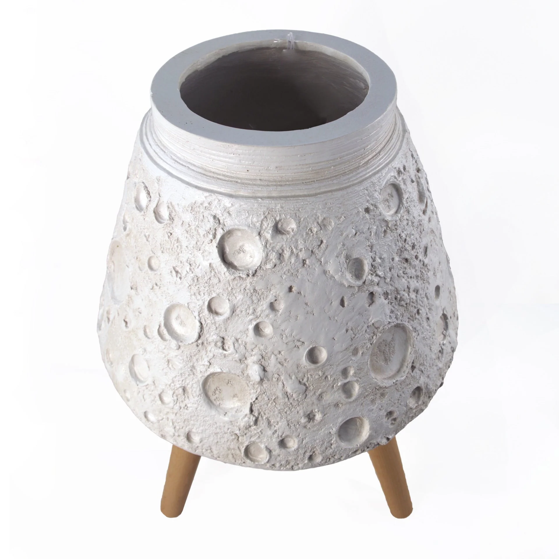62cm x 40cm Large Lunar White Planter - Image 4