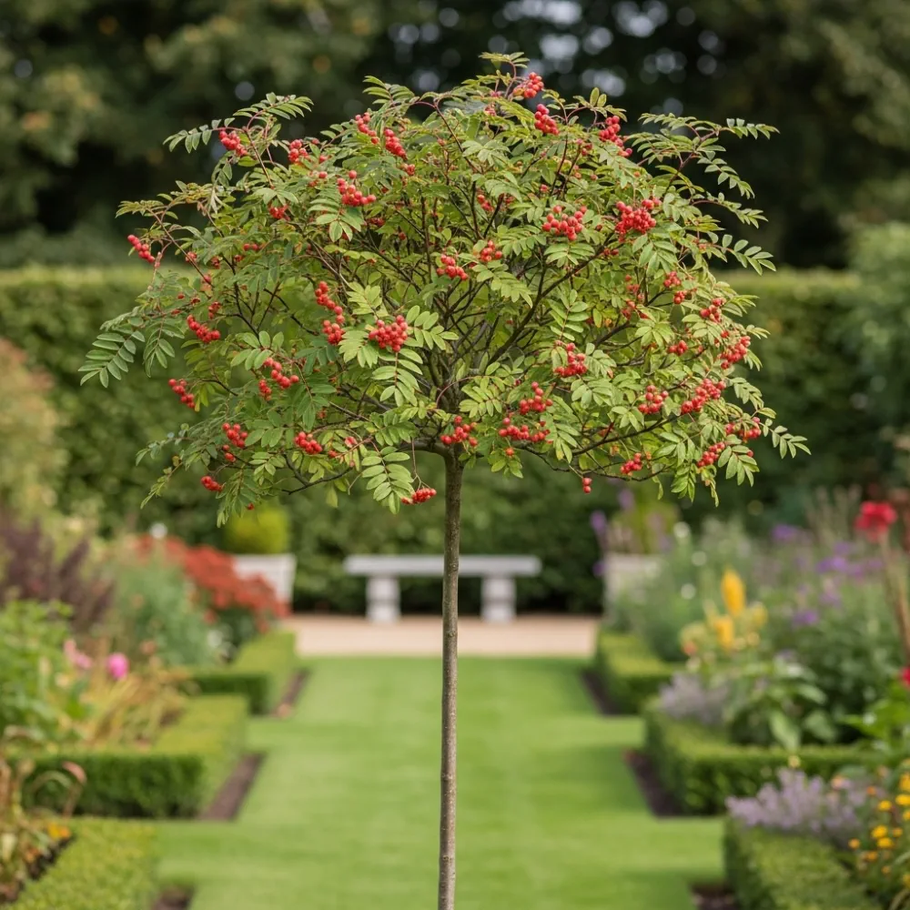 6ft Half-Standard 'Eastern Promise' Pink Berried Mountain Ash Tree | Mature Bare Root | 6/8cm Girth