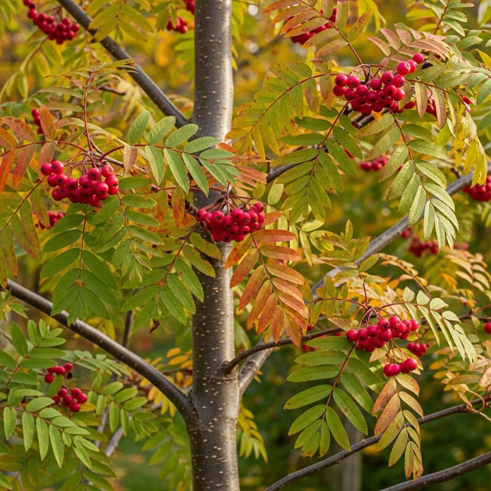 6ft Half-Standard 'Eastern Promise' Pink Berried Mountain Ash Tree | Mature Bare Root | 6/8cm Girth - Image 2