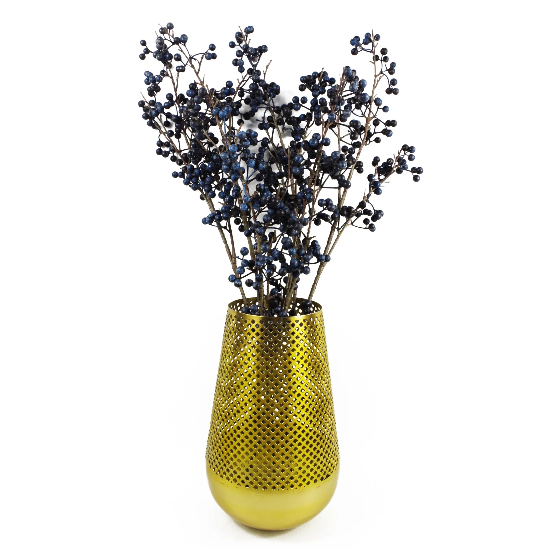 70cm Artificial Blue Christmas Berry Spray - Image 2