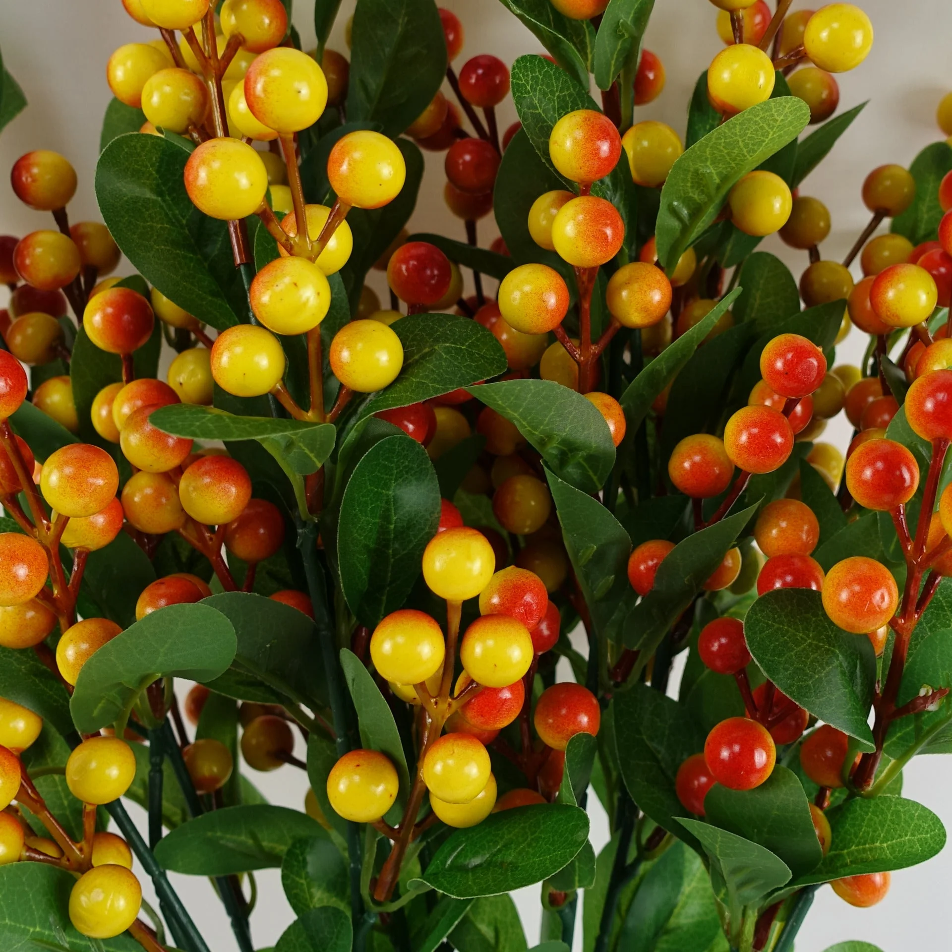 70cm Artificial Orange Berry Spray - Image 3