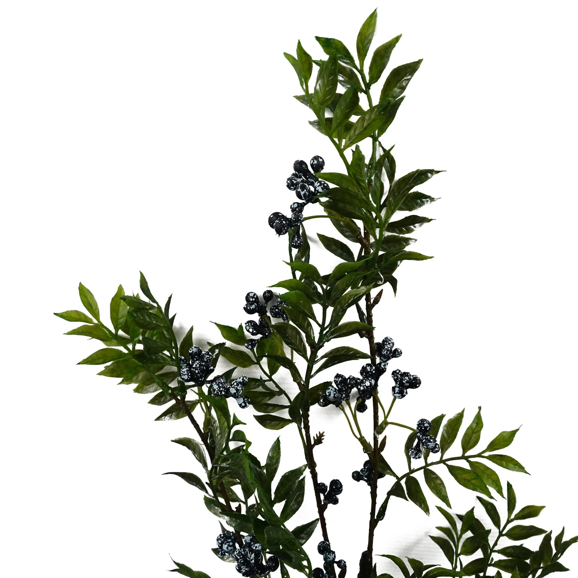 70cm Nandina Foliage Blue Berry Spray Artificial - Image 3