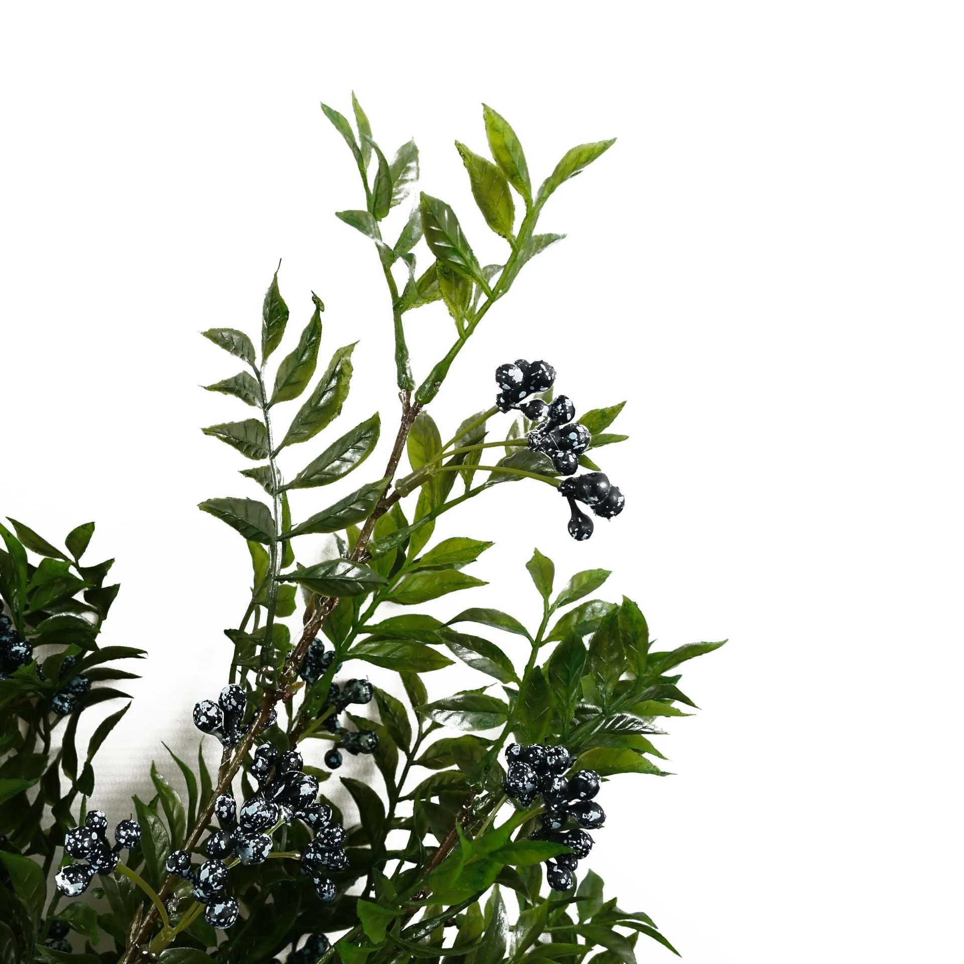 70cm Nandina Foliage Blue Berry Spray Artificial - Image 4