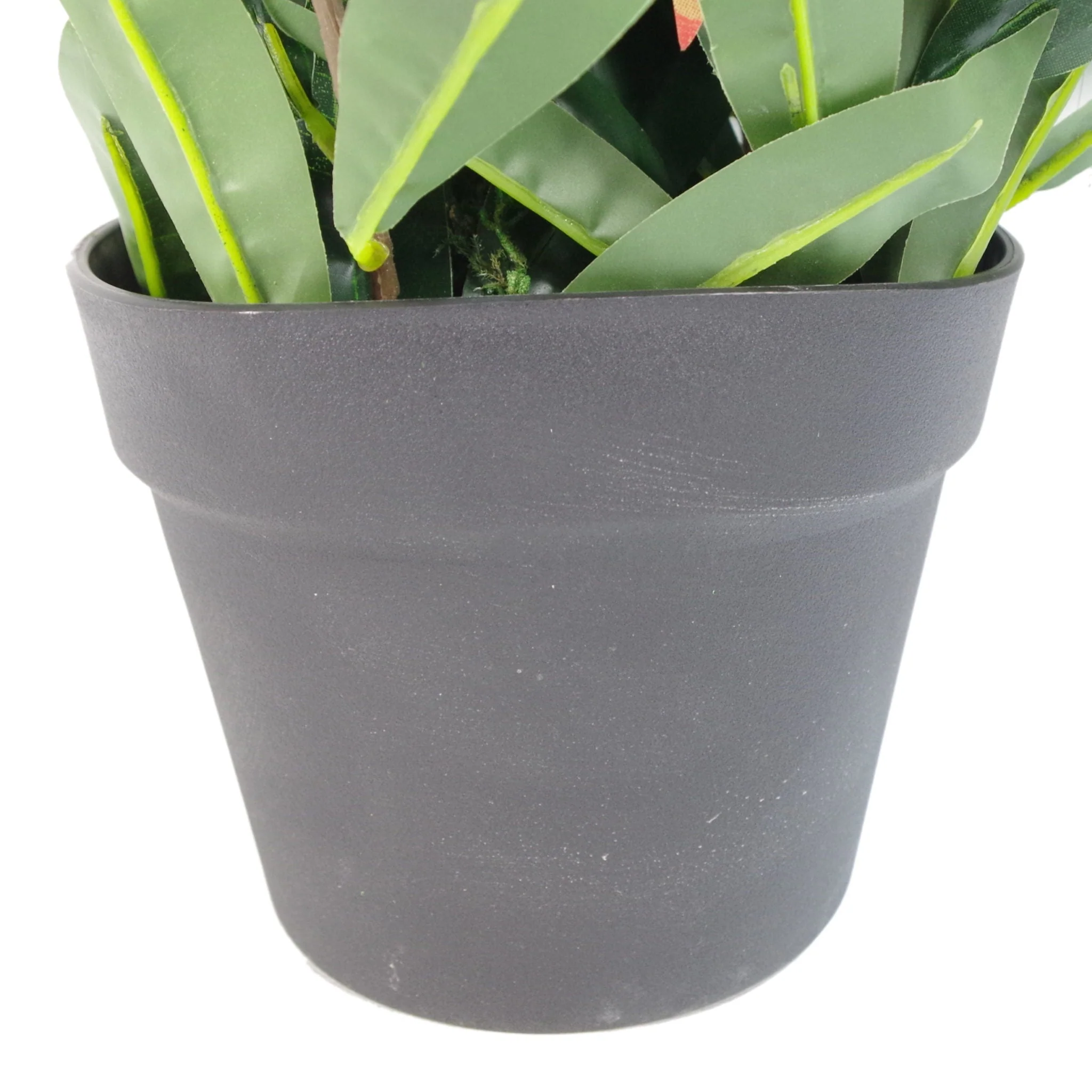 80cm Artificial Red and Green Ficus Plant - Image 2