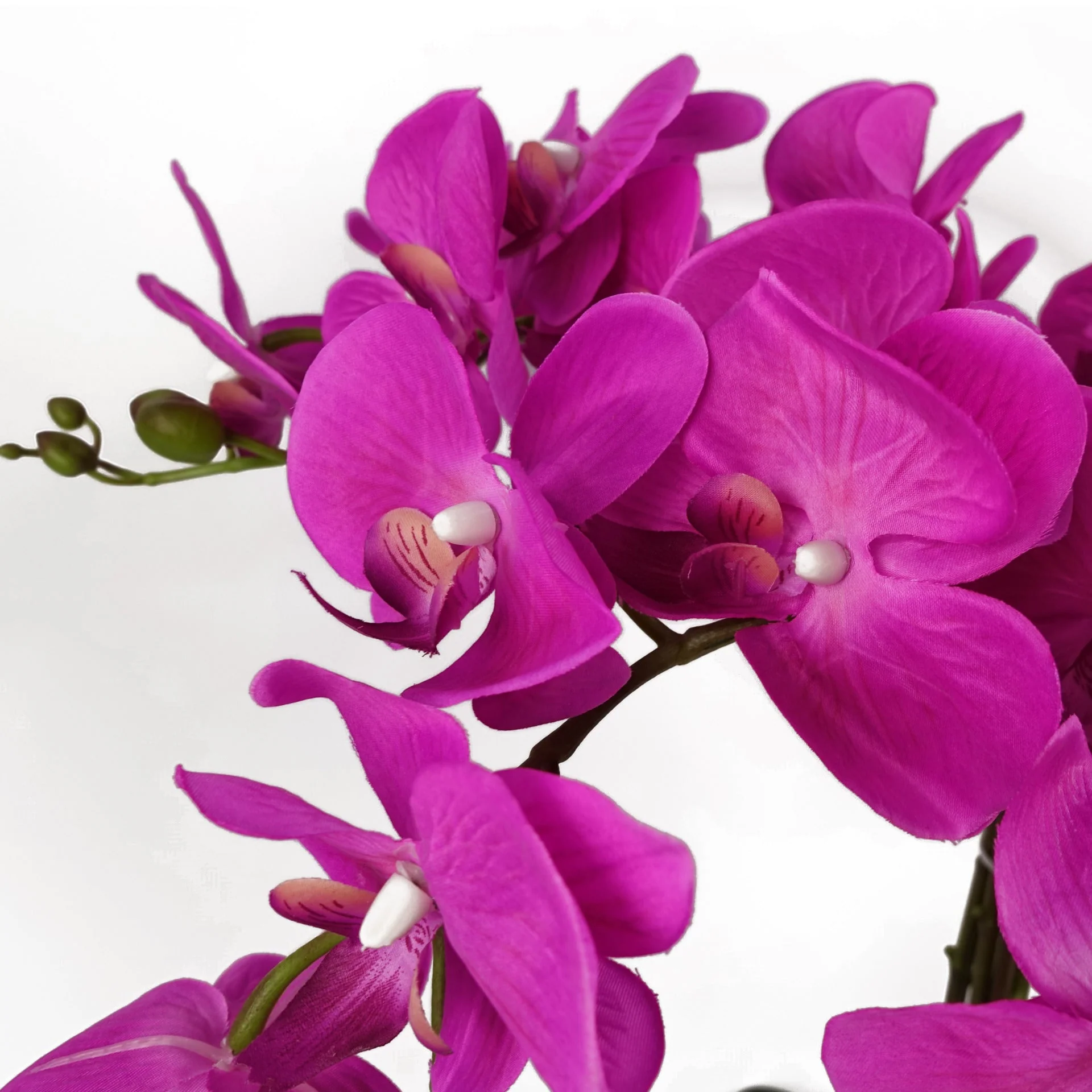 85cm Artificial Deluxe Bush Orchid - Dark Pink - Image 2