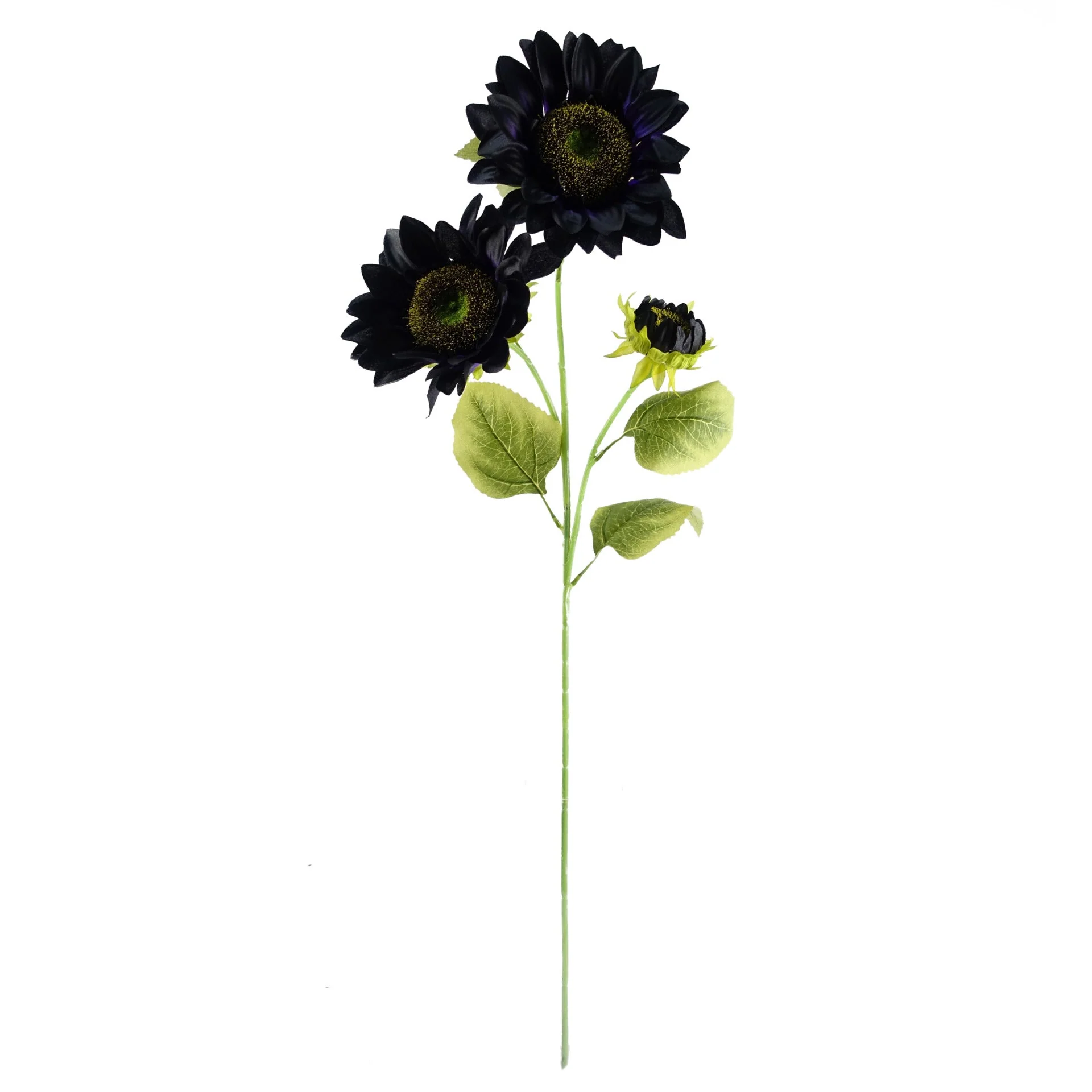 88cm Purple Artificial Sunflower - 3 heads - Image 3