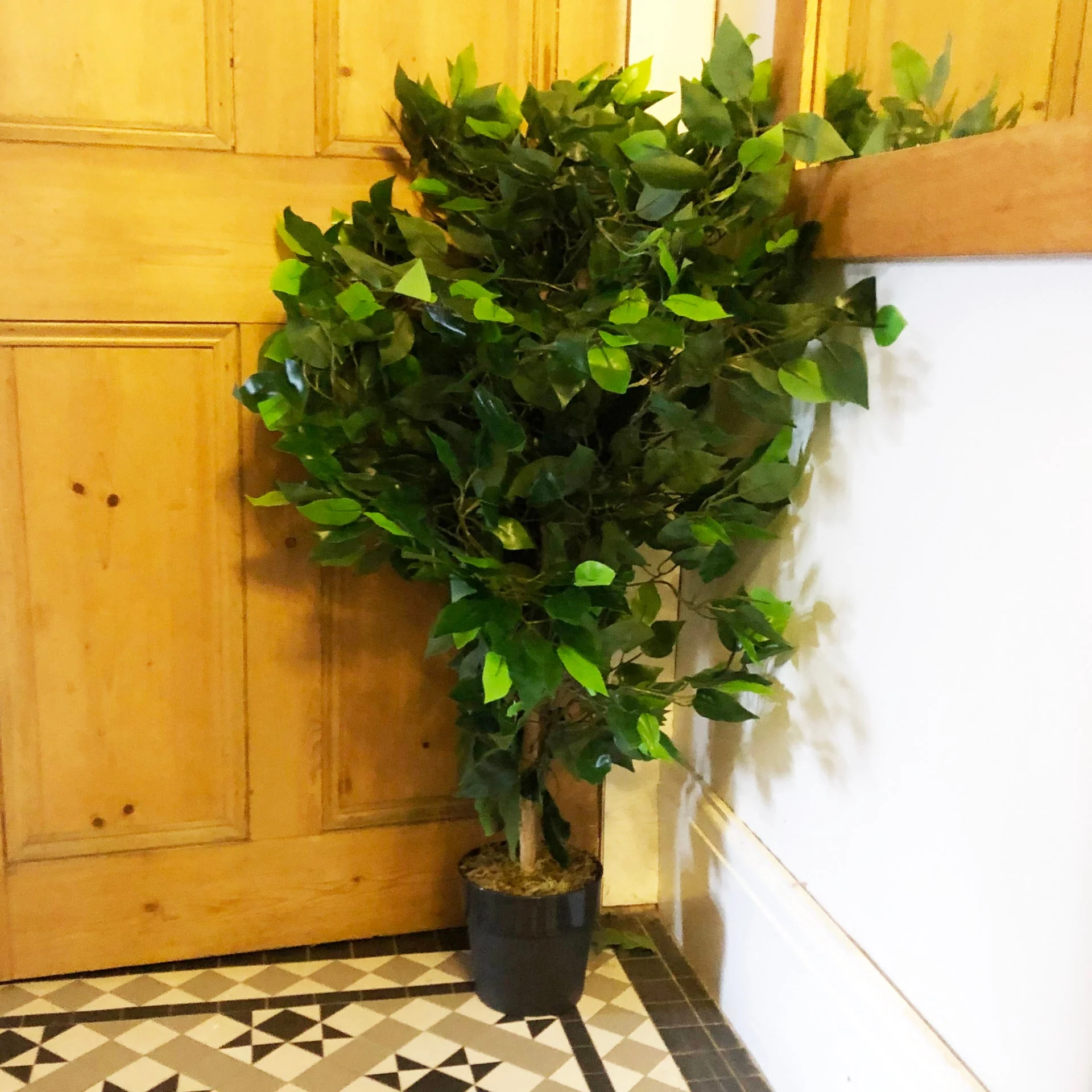 90cm Artificial Ficus Tree Bush - Large Bushy Plant - Image 4