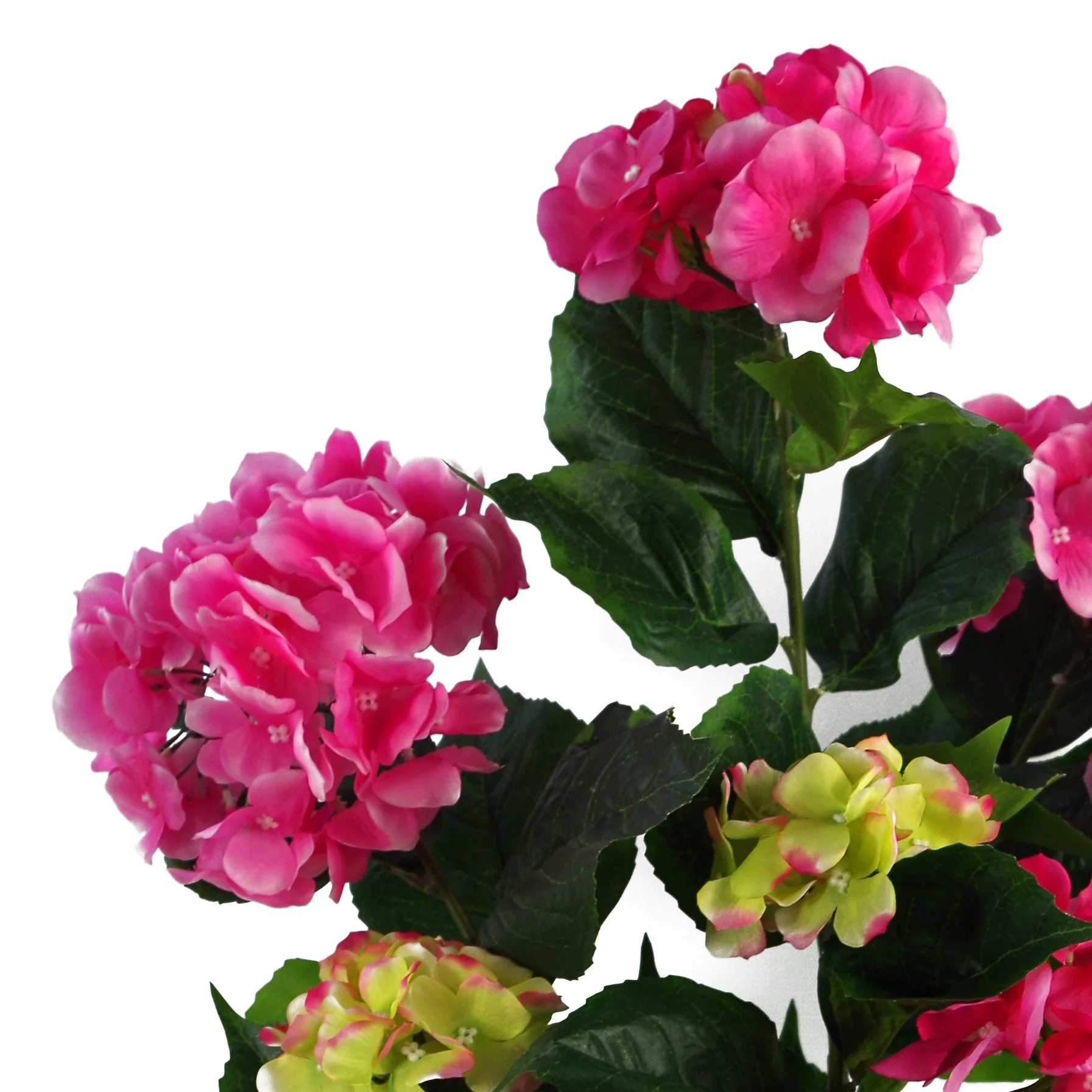 90cm Artificial Hydrangea Plant Pink with 200 Flowers - Image 2