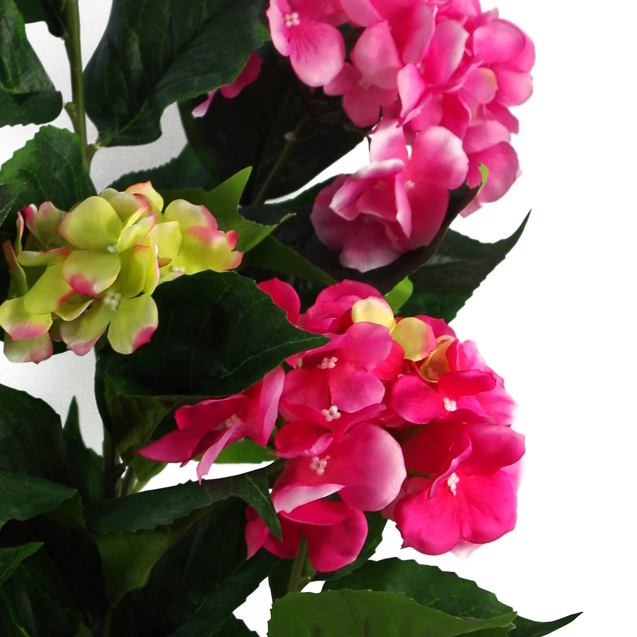 90cm Artificial Hydrangea Plant Pink with 200 Flowers - Image 3