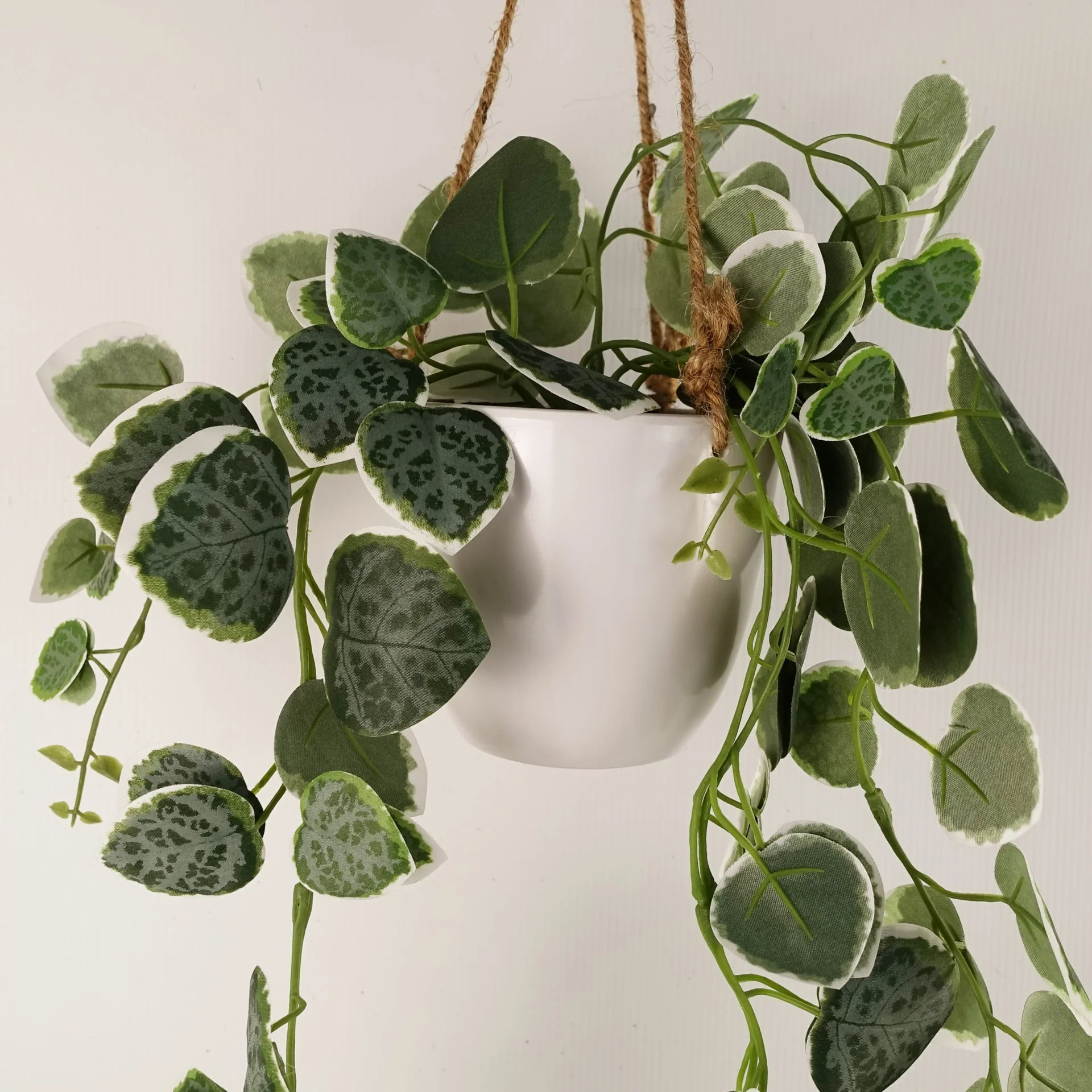 90cm Artificial Potted Hanging Trailing Green Plant - String of Hearts - Image 3