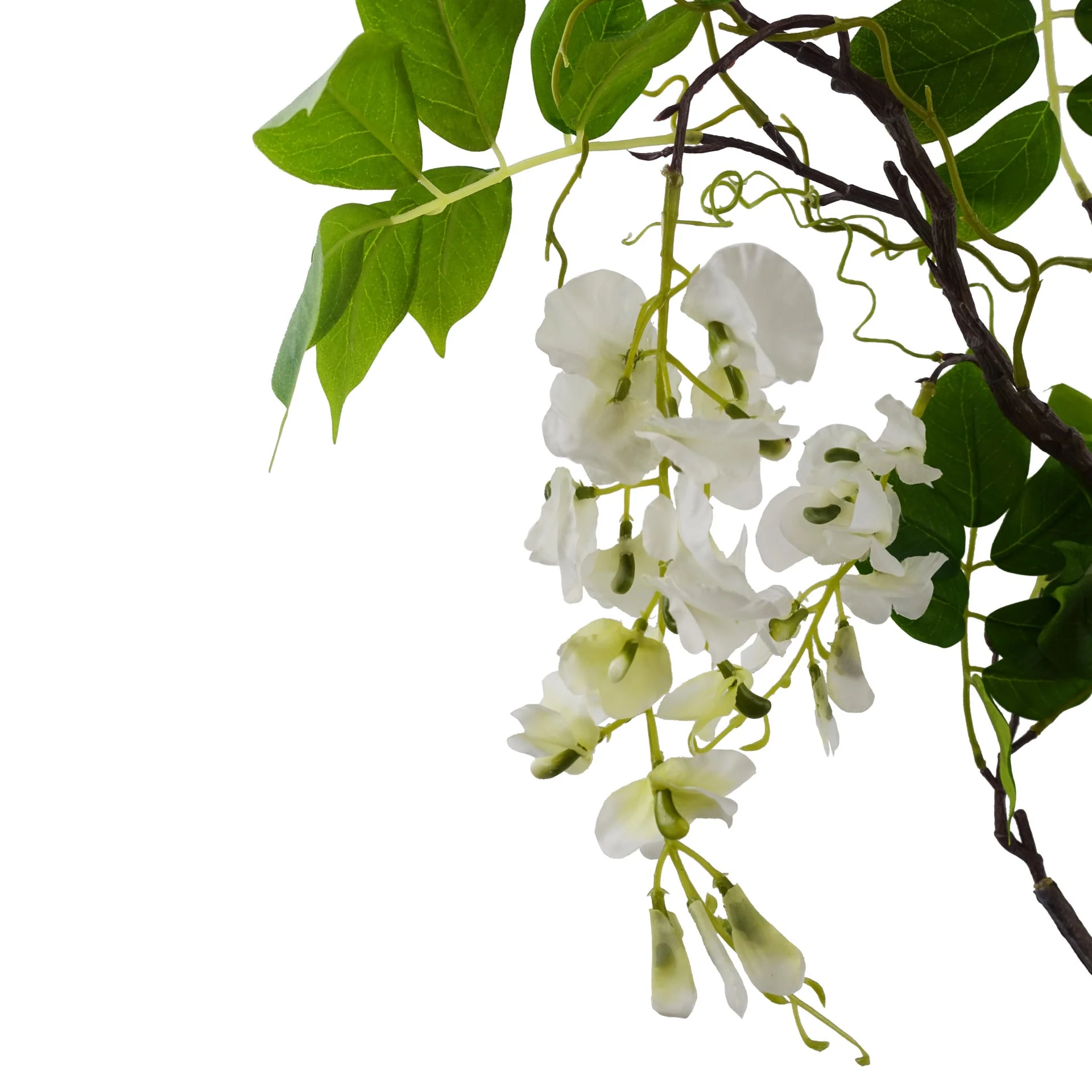 90cm Artificial White Wisteria Bush - Image 3
